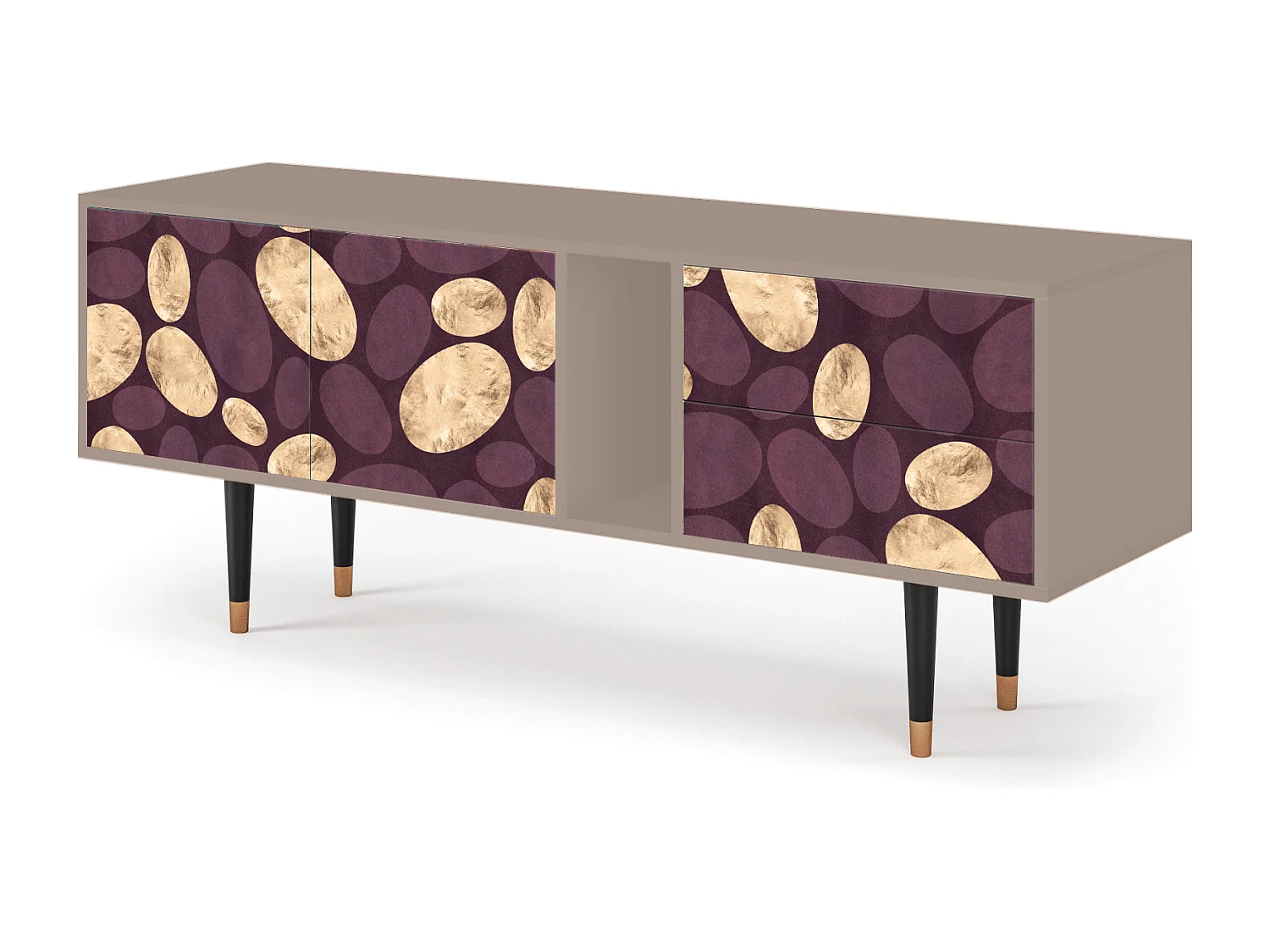 Szafka RTV - 170х69х48 cm - T1 - Fine Wine, Latte