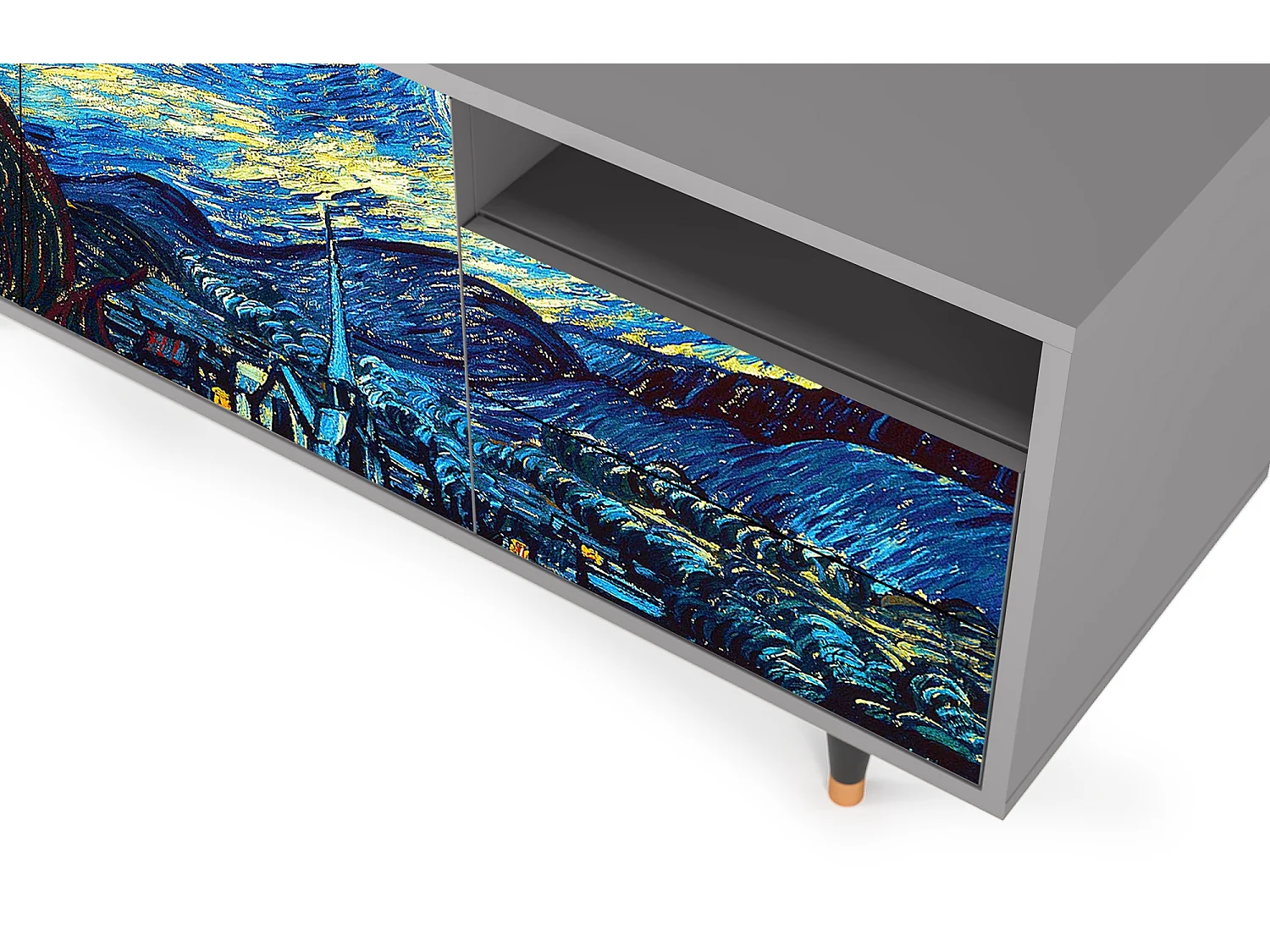 TV-meubel - 125х56х41 cm - T7 - The Starry Night  , Grijs