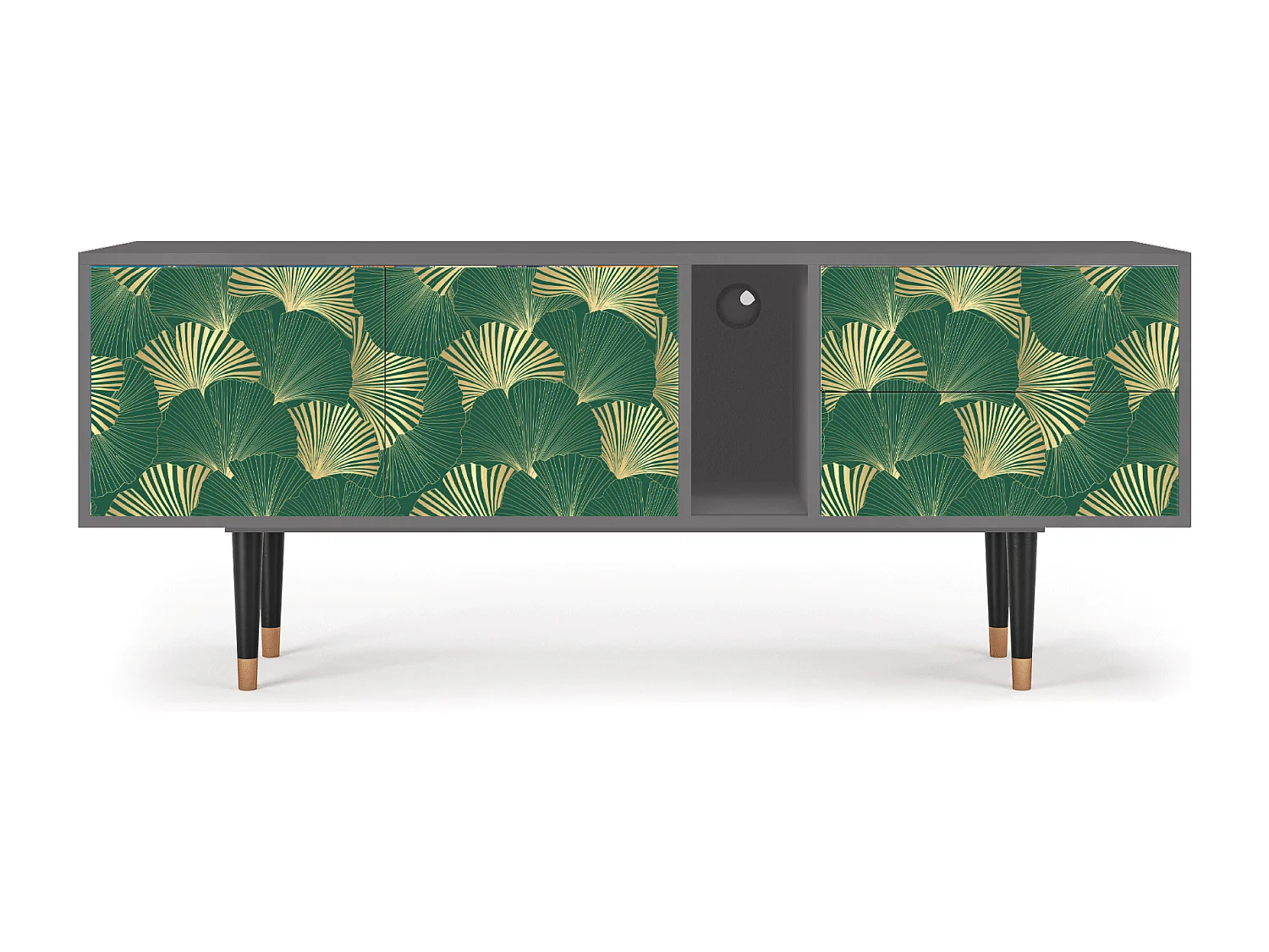 Meuble TV - 170х69х48 cm - T1 - Gold Ginkgo, Gris