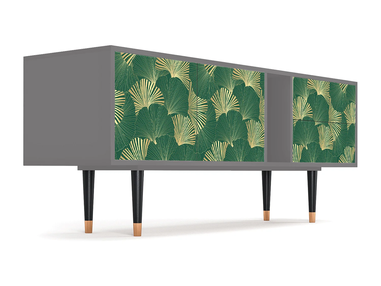 Meuble TV - 170х69х48 cm - T1 - Gold Ginkgo, Gris