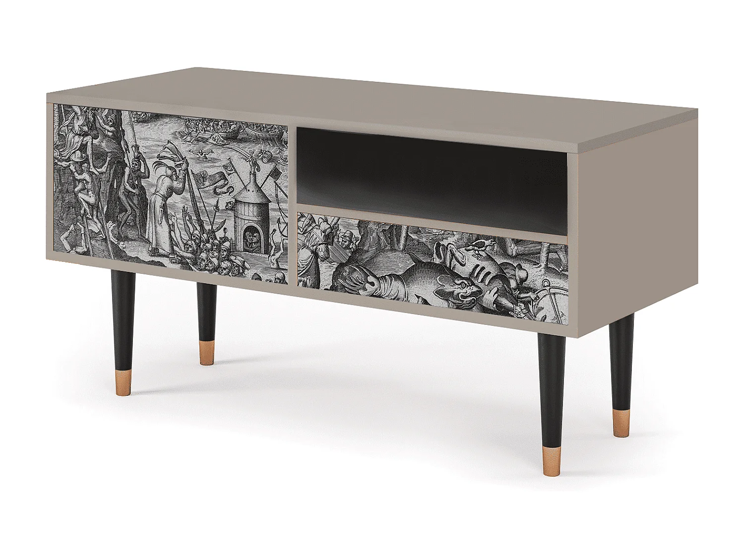 Meuble TV - 115х59х48 cm - T3 - The Temptation, Sable