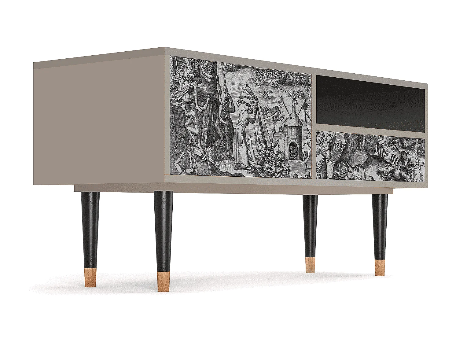 Meuble TV - 115х59х48 cm - T3 - The Temptation, Sable