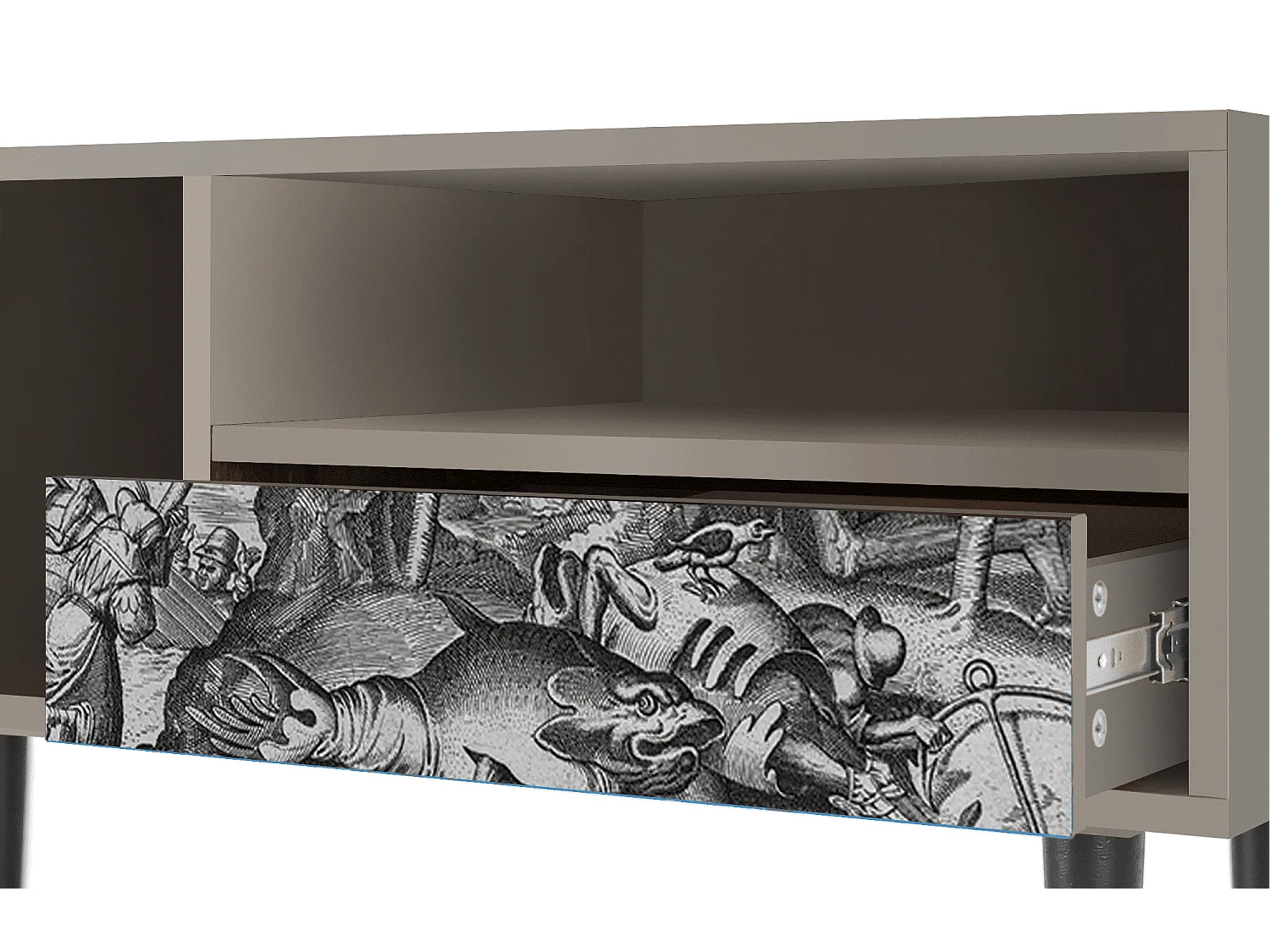 Meuble TV - 115х59х48 cm - T3 - The Temptation, Sable