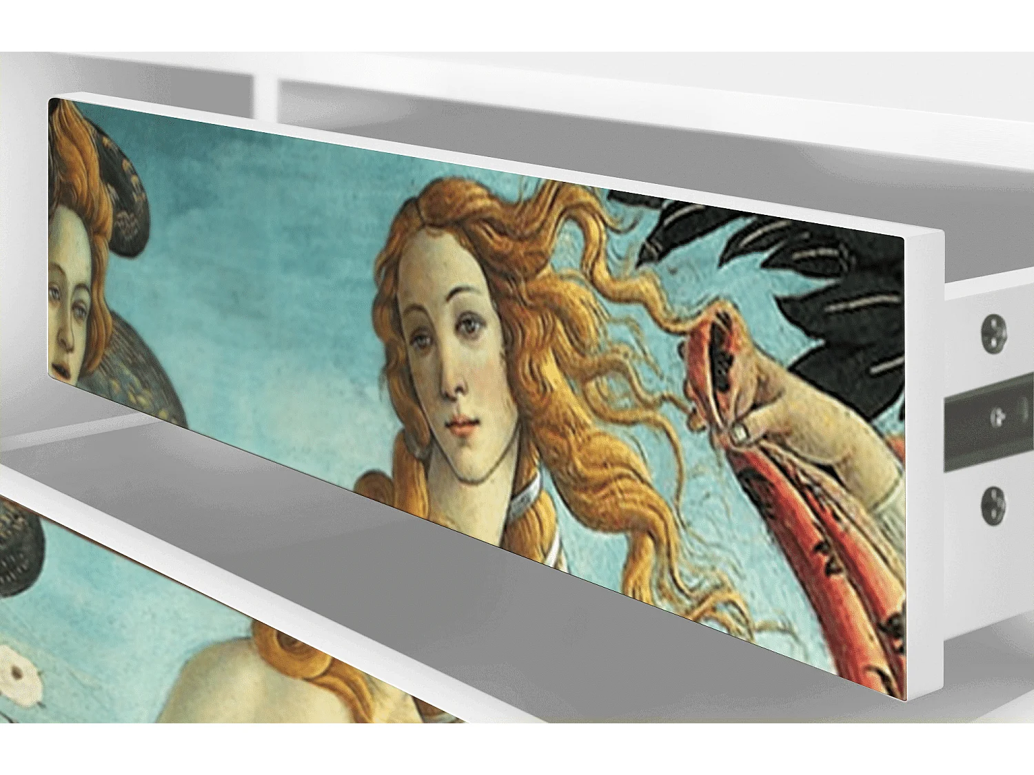 Szafka RTV - 170х59х48 cm - T4 - The Birth of Venus, Biały