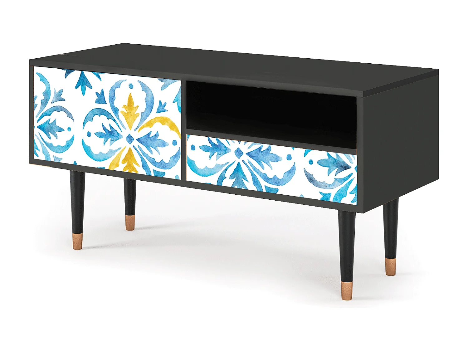 Szafka RTV - 115х59х48 cm - T3 - Lisbon Flover, Antracyt