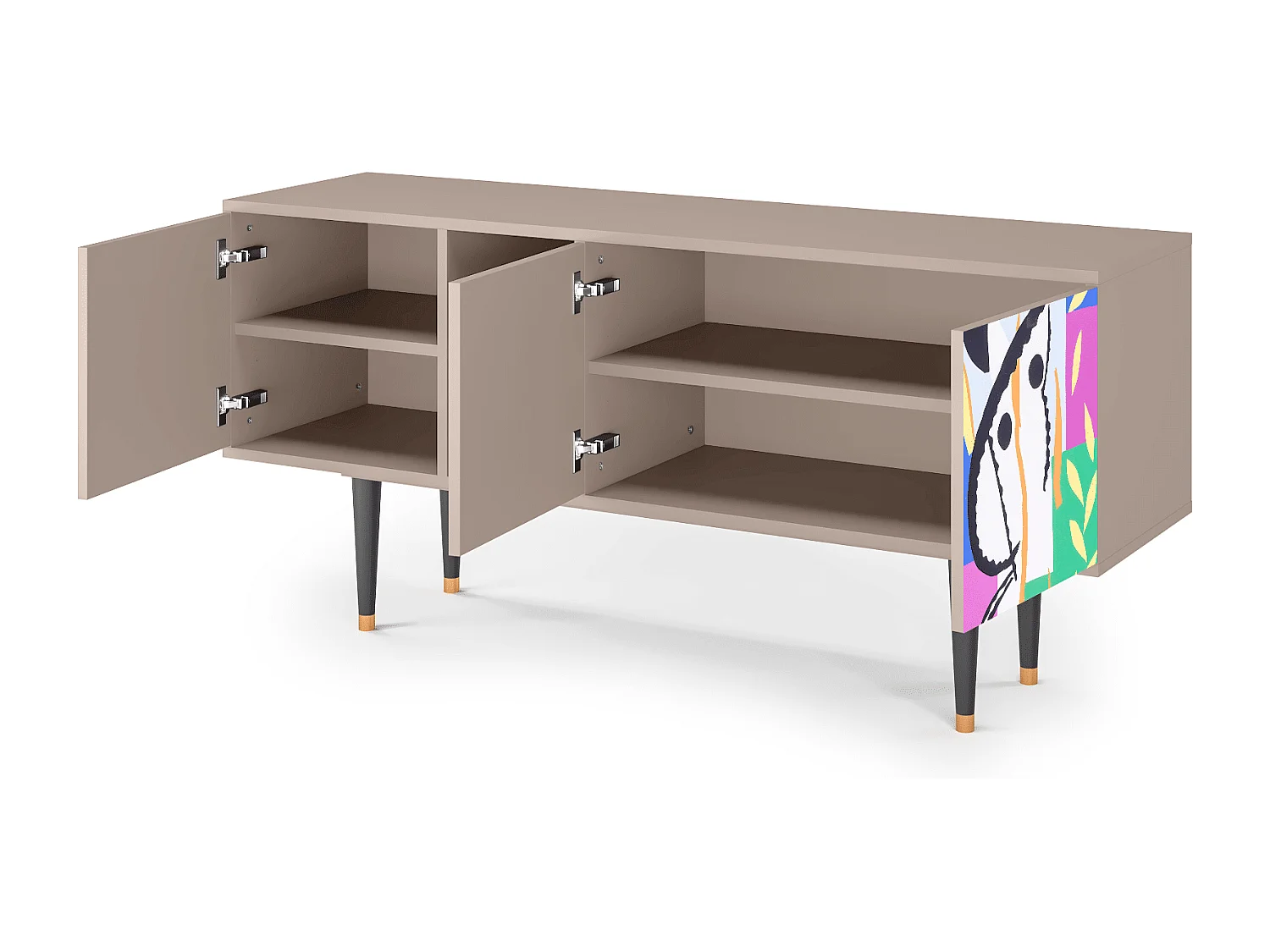 Szafka RTV - 150х69х41 cm - T5 - La Tristesse du Roi, Latte