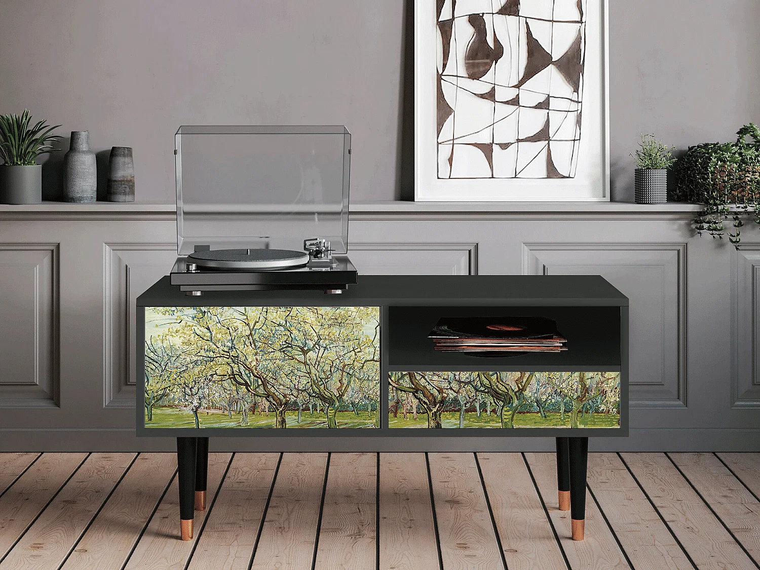 TV-meubel - 115х59х48 cm - T3 - The Wit Orchard, Antraciet