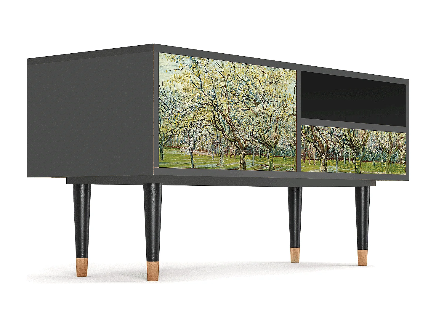 Meuble TV - 115х59х48 cm - T3 - The Blanc Orchard, Anthracite