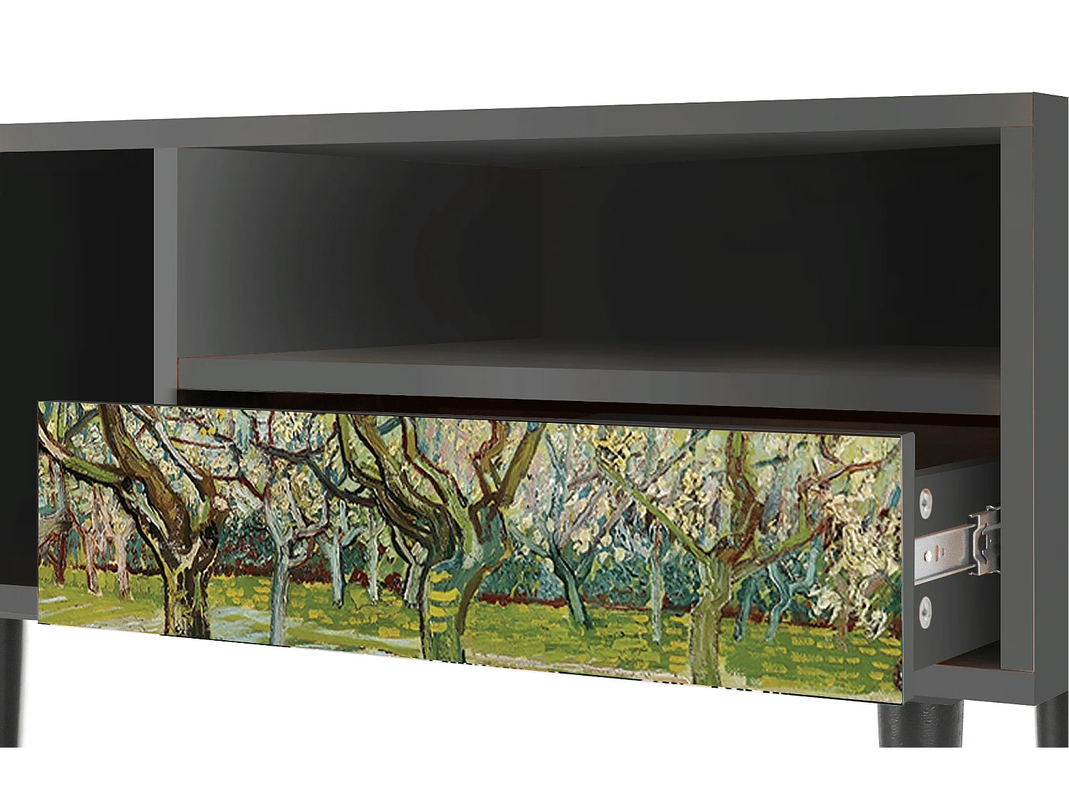 Meuble TV - 115х59х48 cm - T3 - The Blanc Orchard, Anthracite