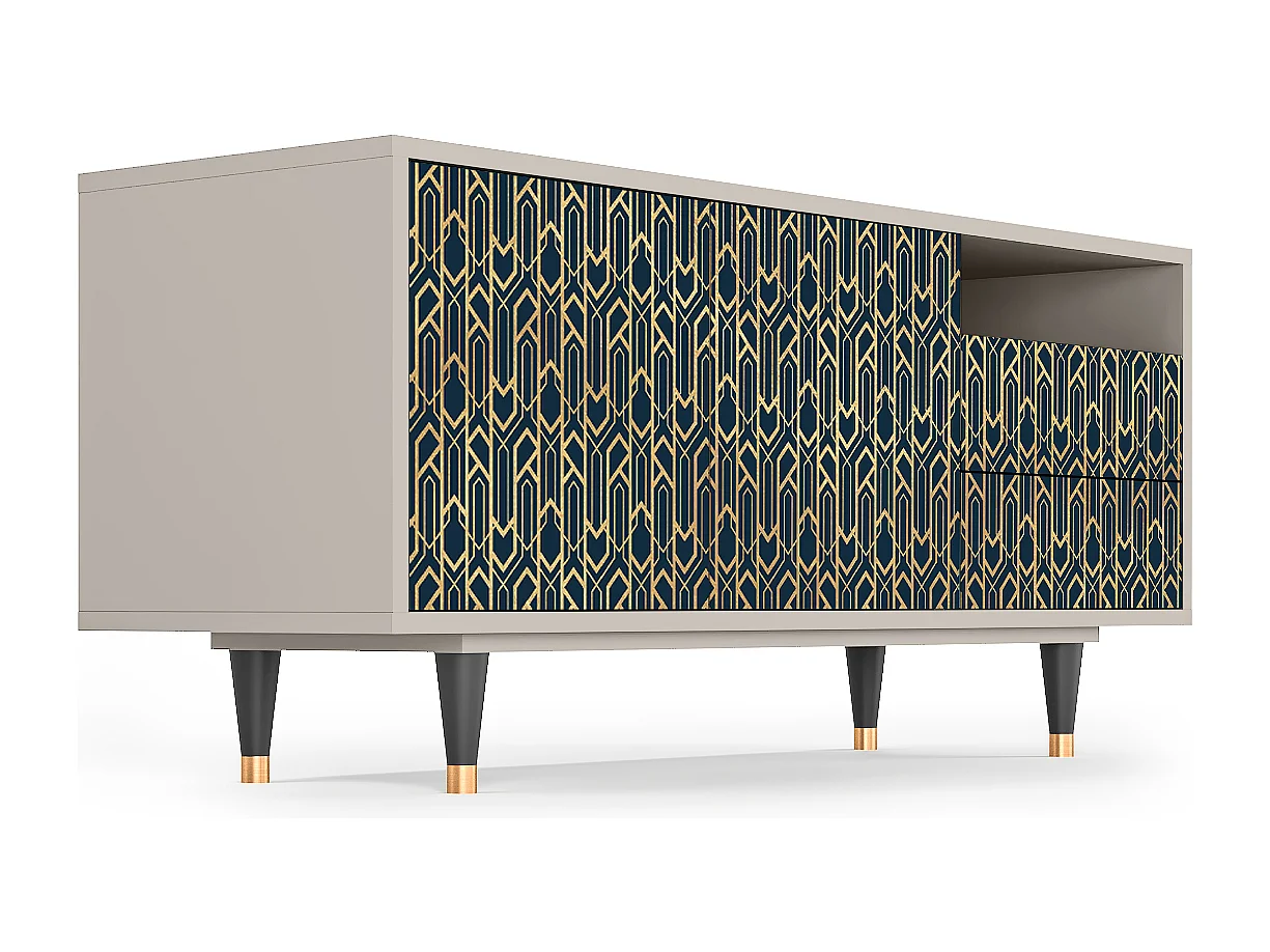 Meuble TV - 125х56х41 cm - T7 - Golden Empire, Sable