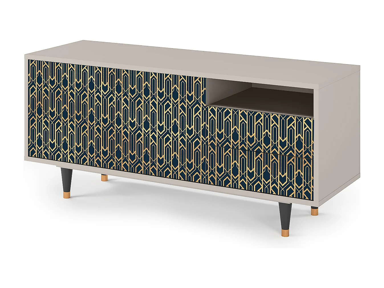 Meuble TV - 125х56х41 cm - T7 - Golden Empire, Sable