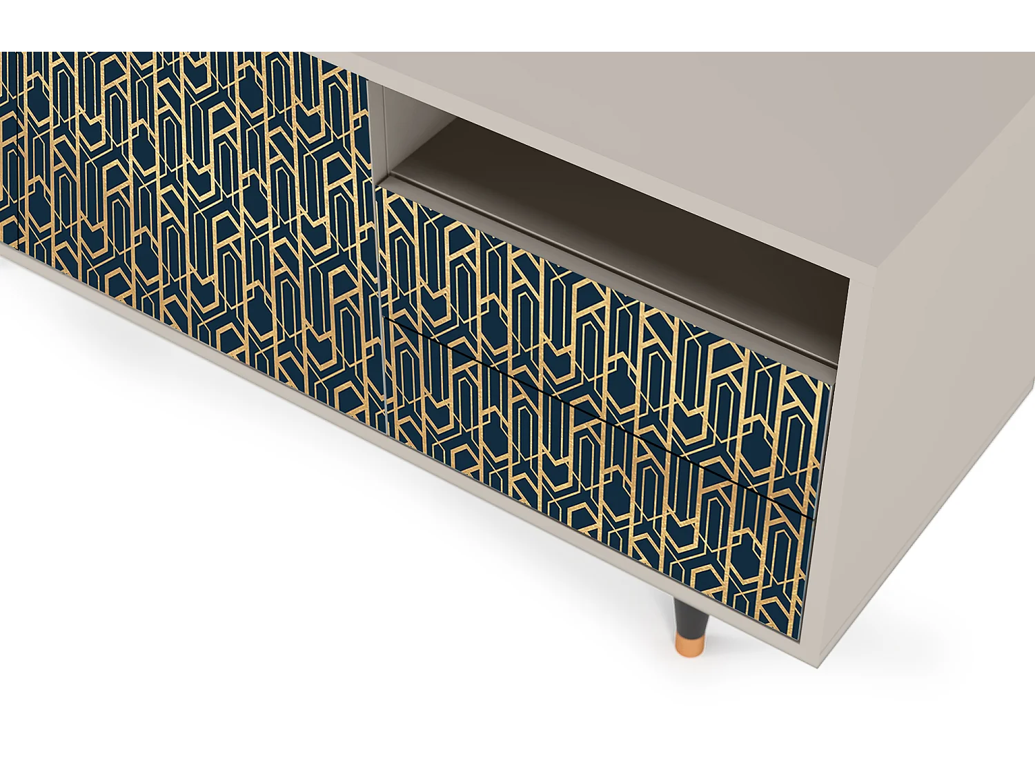 Meuble TV - 125х56х41 cm - T7 - Golden Empire, Sable