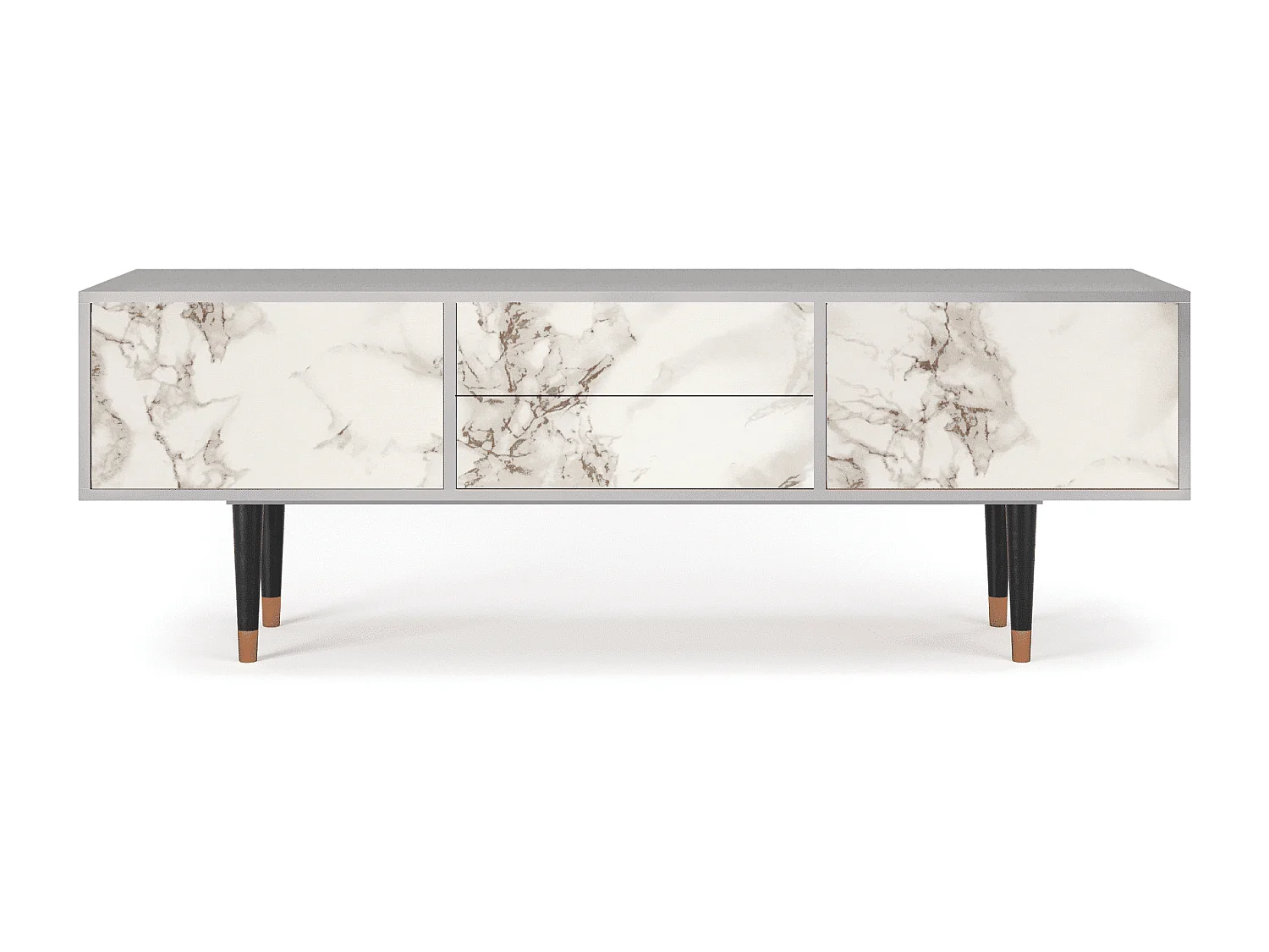 Meuble TV - 170х59х48 cm - T4 - Milk Marble, Gris