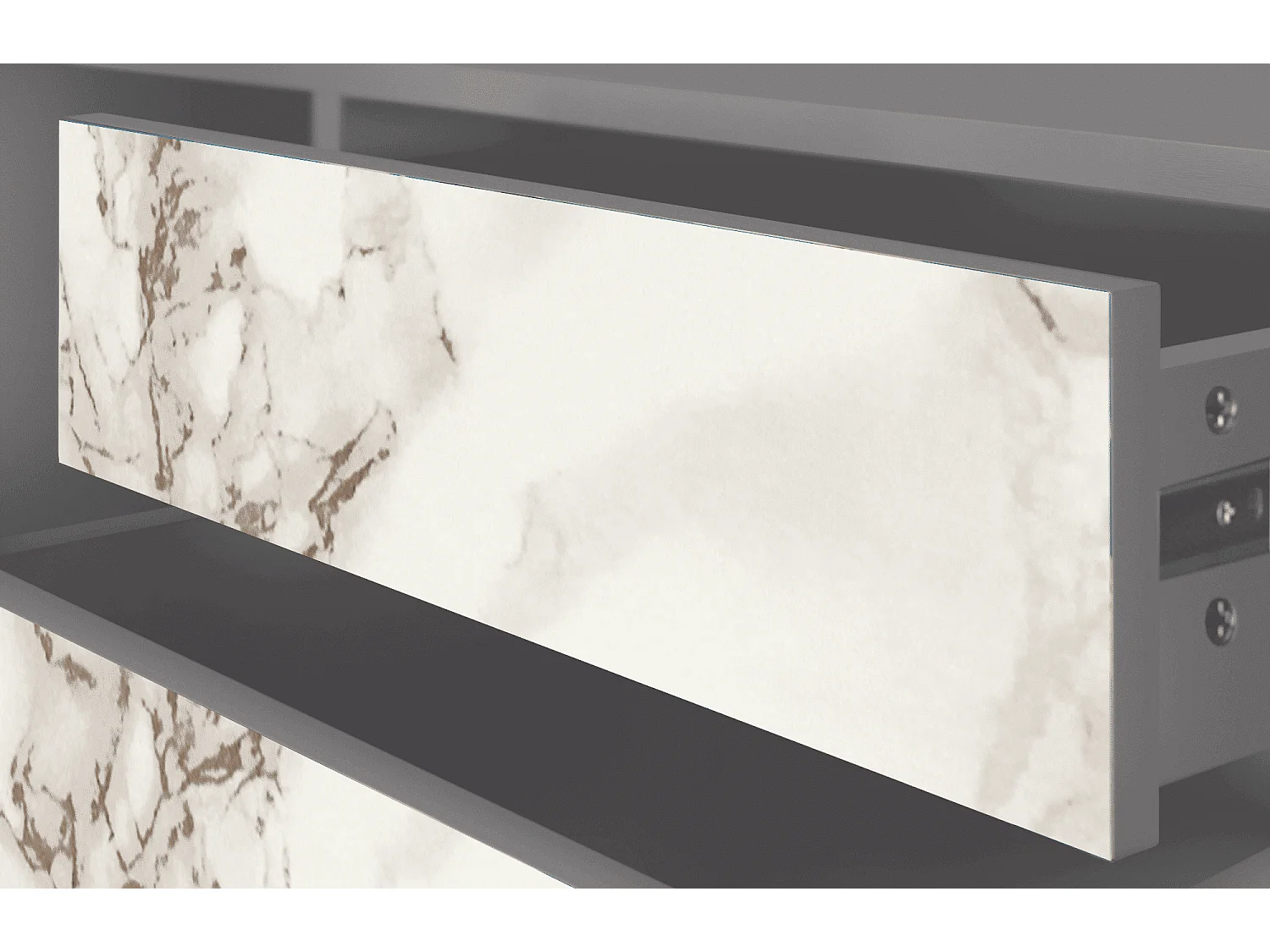 Meuble TV - 170х59х48 cm - T4 - Milk Marble, Gris