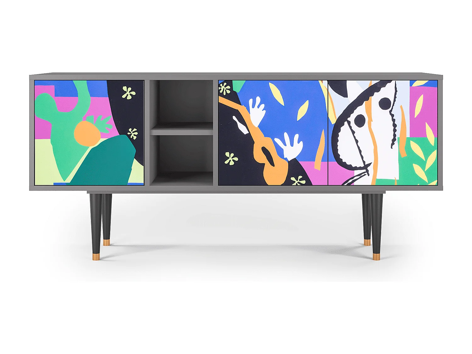 TV-Möbel - 150х69х41 cm - T5 - La Tristesse du Roi, Grau