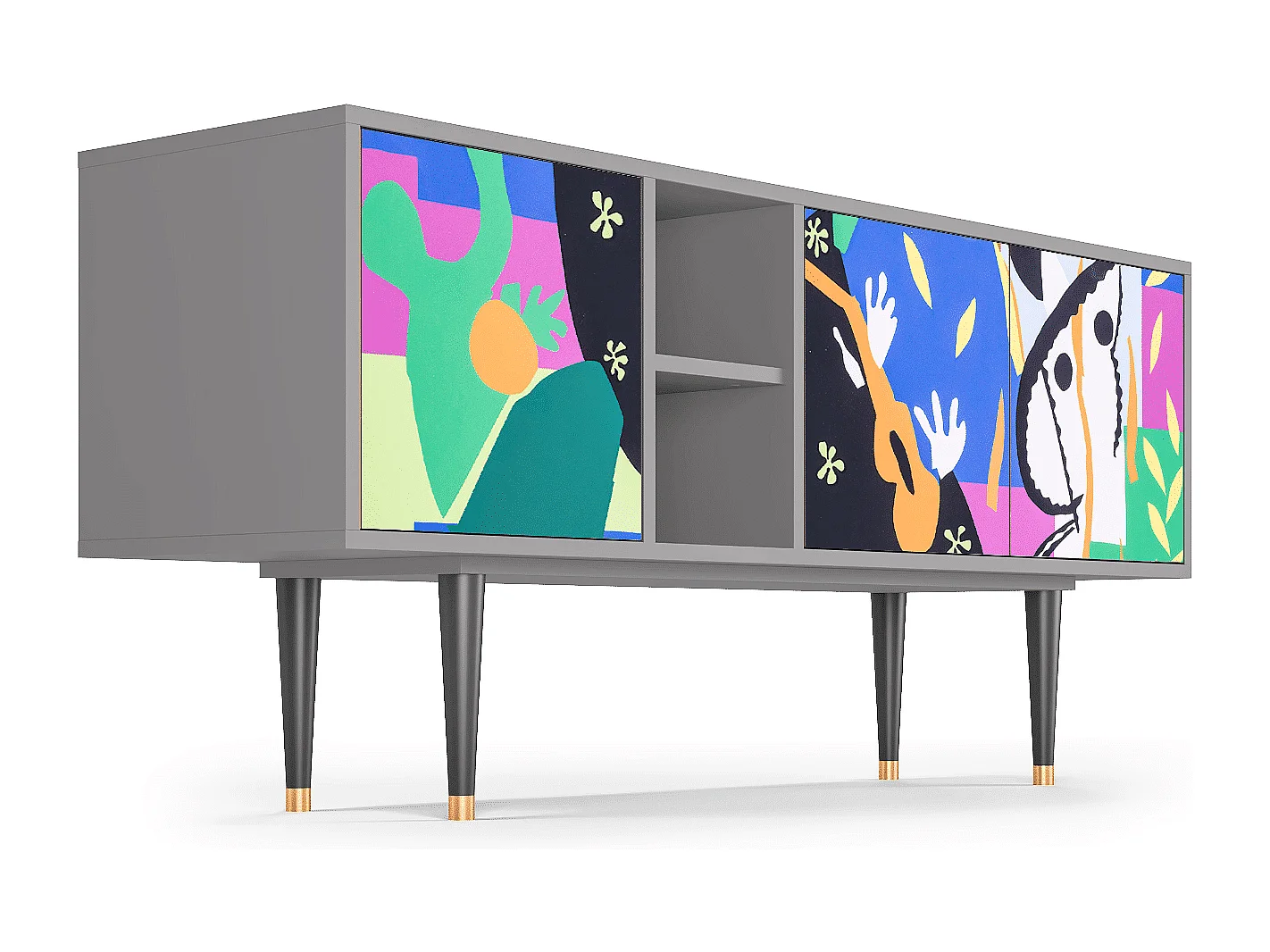 TV-Möbel - 150х69х41 cm - T5 - La Tristesse du Roi, Grau