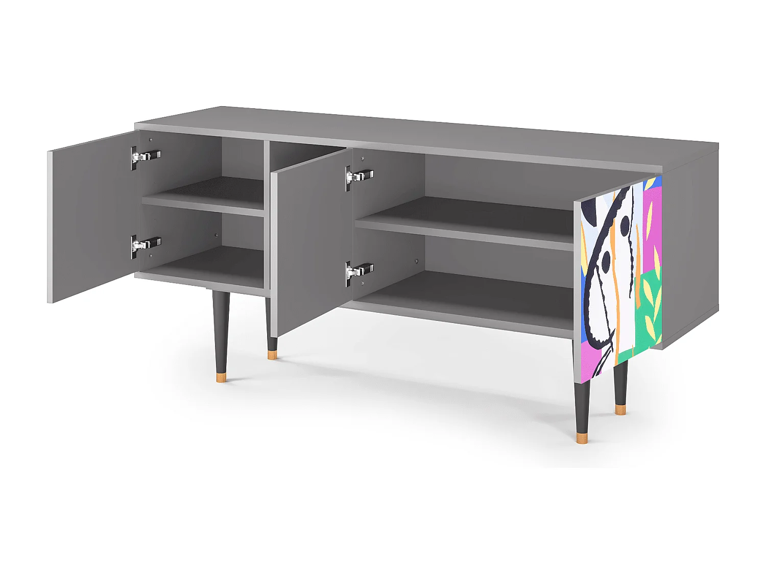 TV-Möbel - 150х69х41 cm - T5 - La Tristesse du Roi, Grau