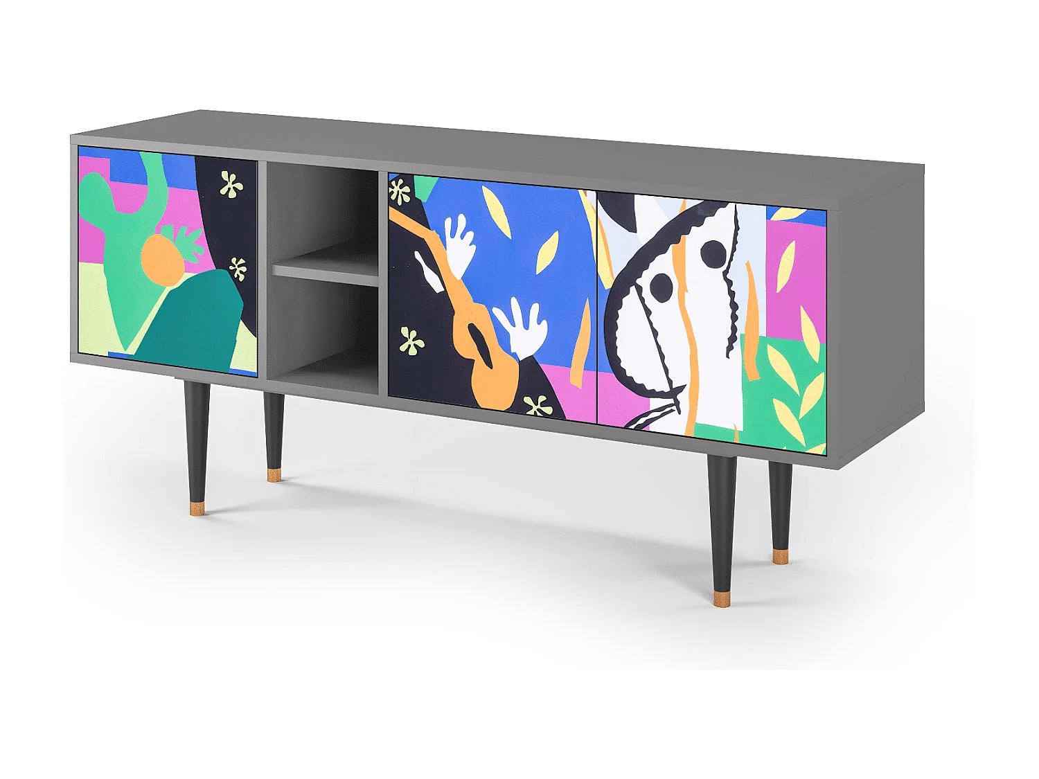 TV-meubel - 150х69х41 cm - T5 - La Tristesse du Roi, Grijs