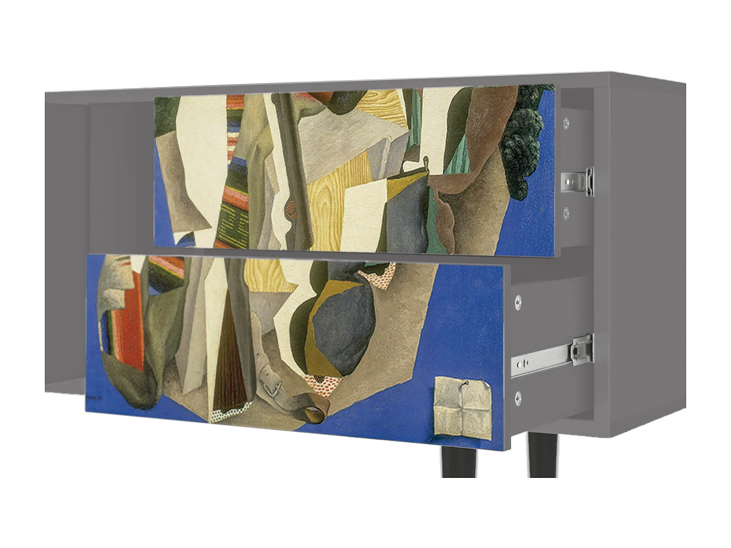 Meuble TV - 170х69х48 cm - T1 - The Cubist Paintings , Gris