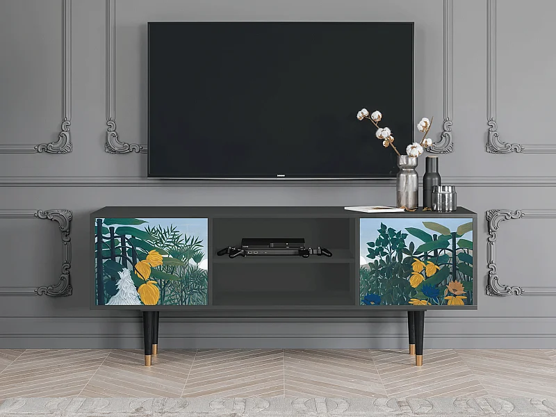 TV-Möbel - 170х69х48 cm - T2 - The Repast of the Lion, Anthrazit