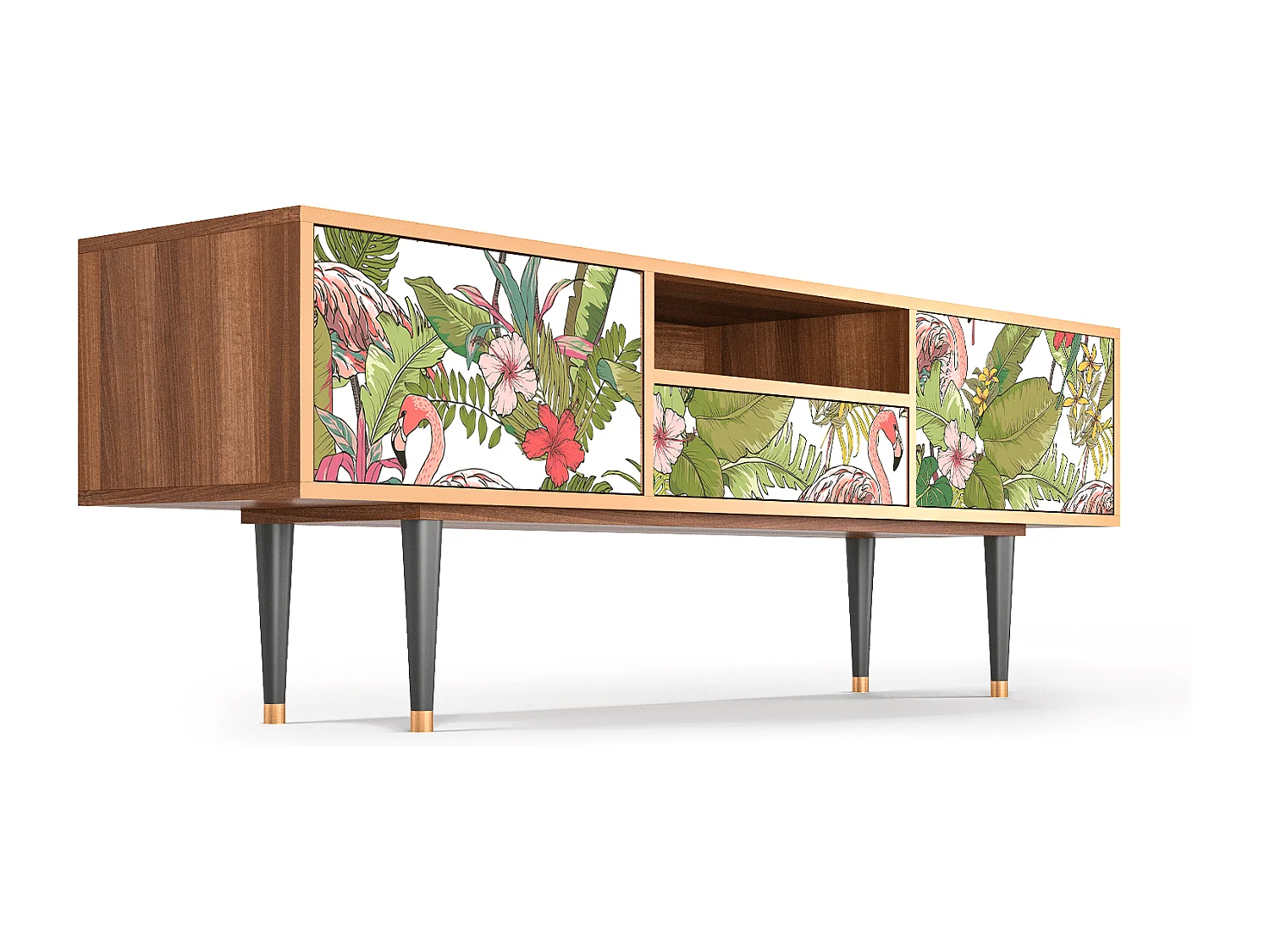 Meuble TV - 170х59х41 cm - T6 - Sweet Flamingo, Noyer