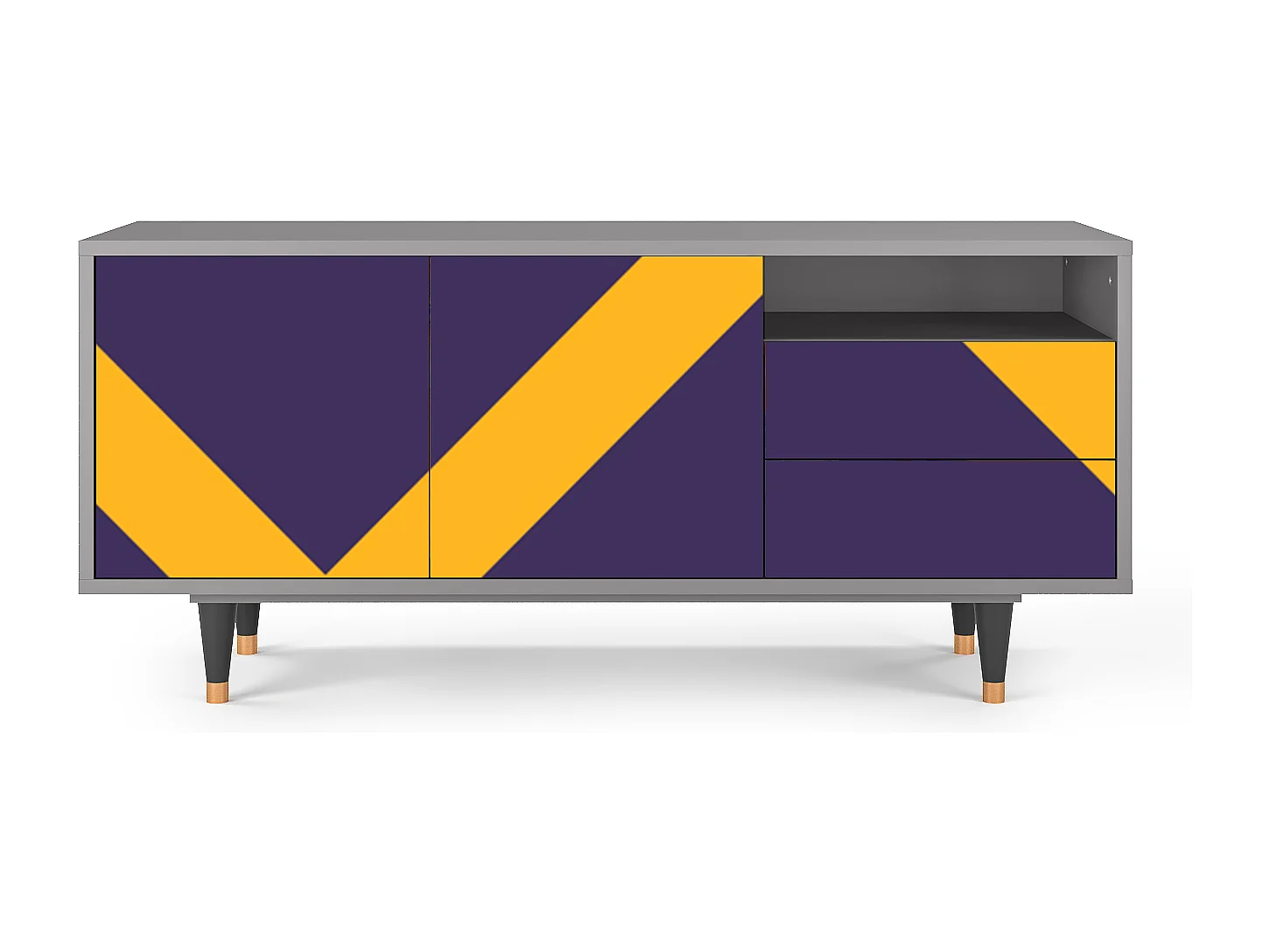 TV-Möbel - 125х56х41 cm - T7 - The Brightest Way, Grau