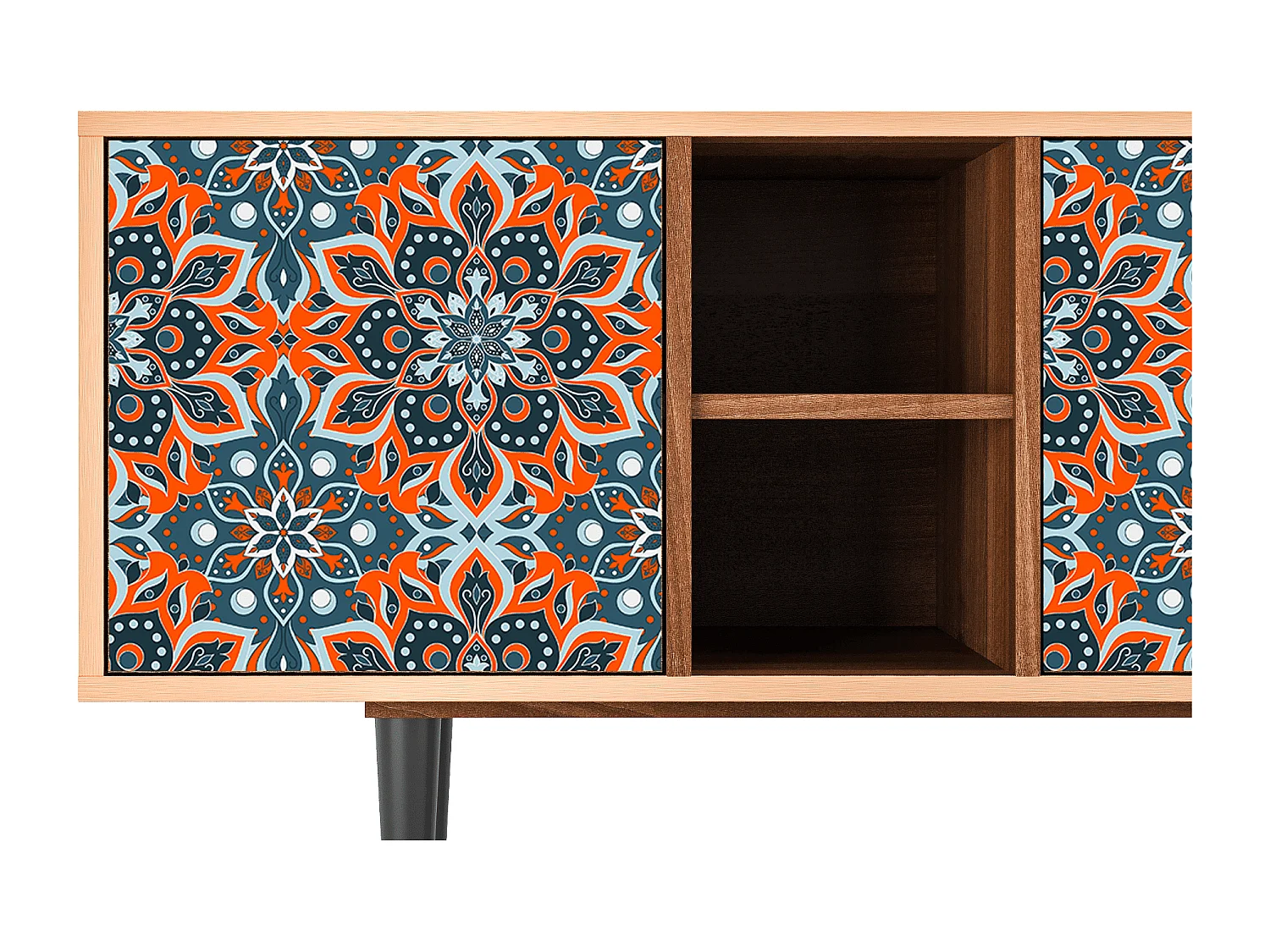 Mueble de TV - 150х69х41 cm - T5 - Fire Beetle, Nogal