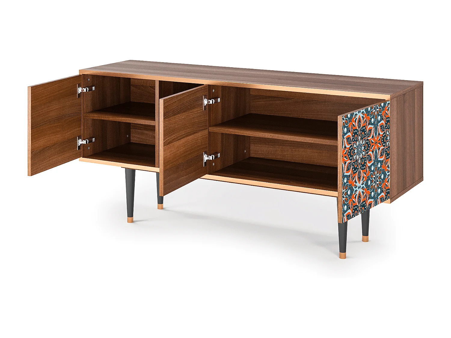 Mueble de TV - 150х69х41 cm - T5 - Fire Beetle, Nogal