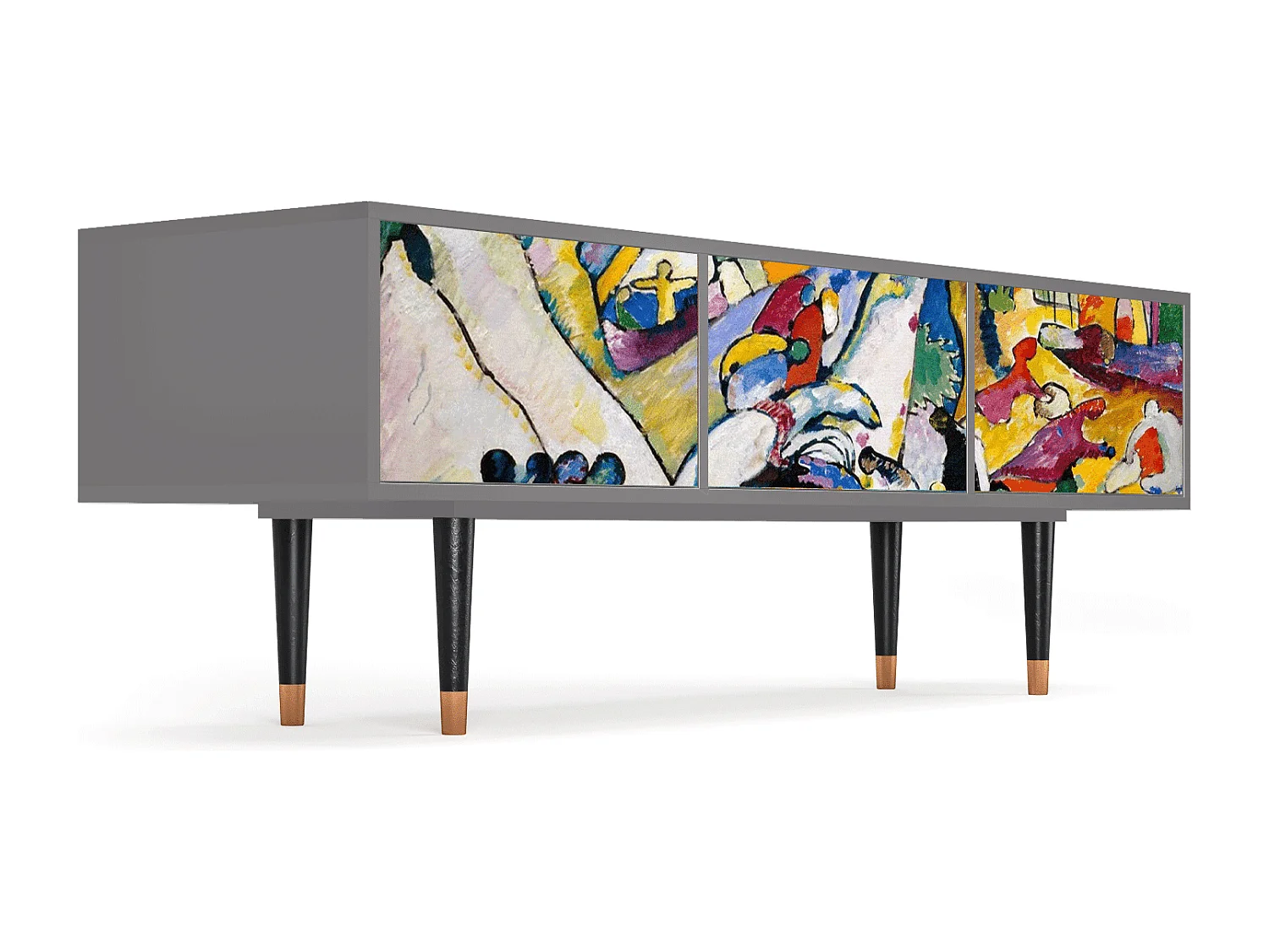 Szafka RTV - 170х59х48 cm - T4 - Improvisation 26  , Szary