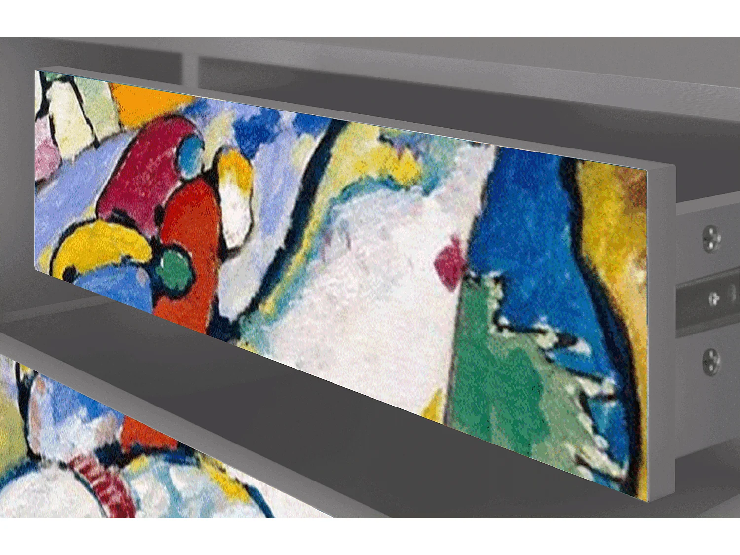 Szafka RTV - 170х59х48 cm - T4 - Improvisation 26  , Szary