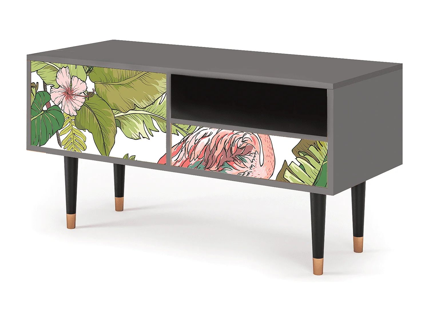 TV-Möbel - 115х59х48 cm - T3 - Sweet Flamingo, Grau