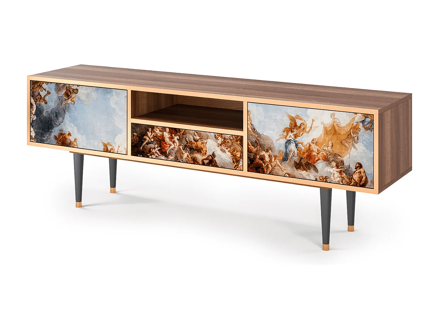 TV-meubel - 170х59х41 cm - T6 - Versailles, Walnoot