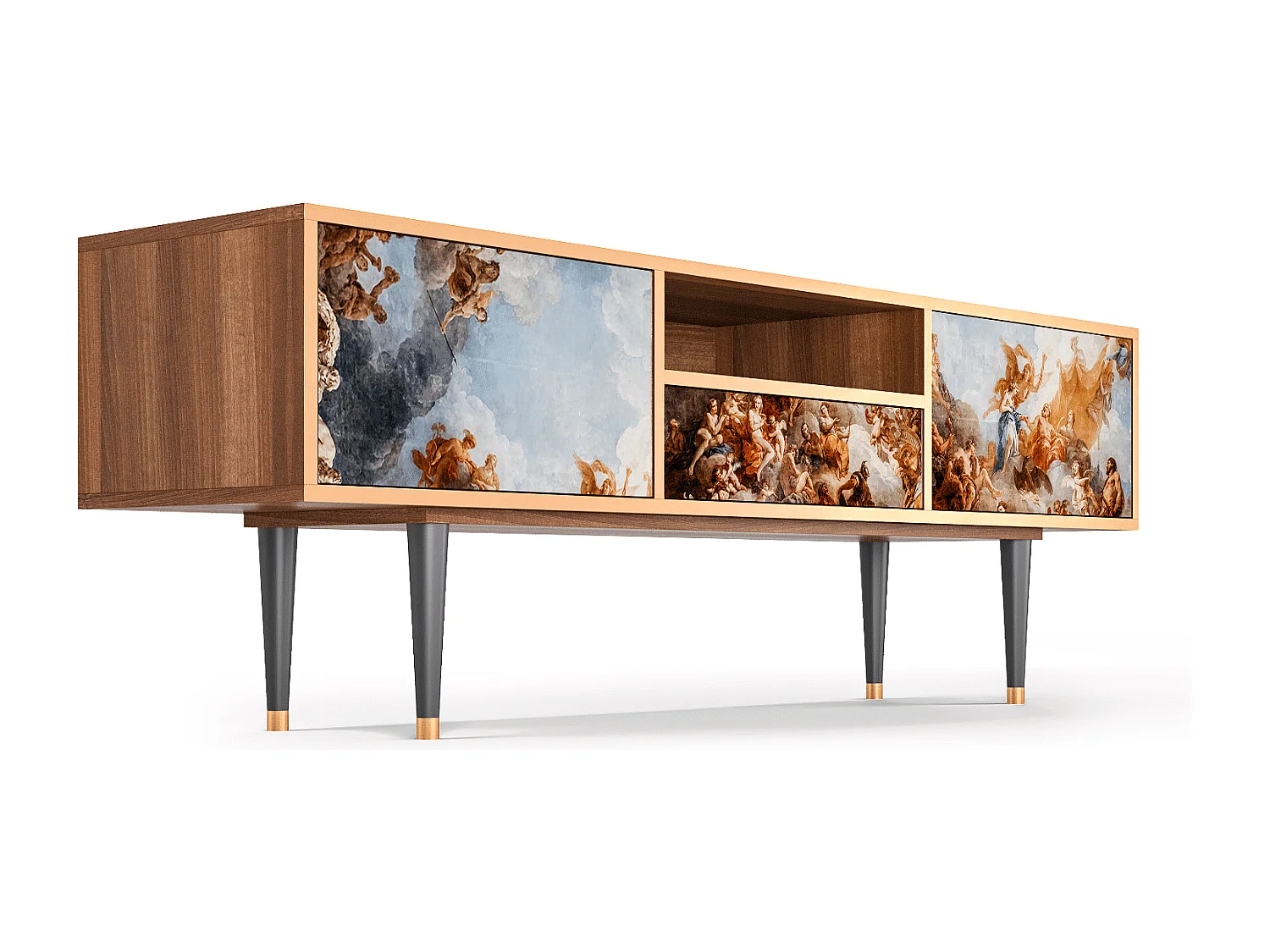 TV-meubel - 170х59х41 cm - T6 - Versailles, Walnoot