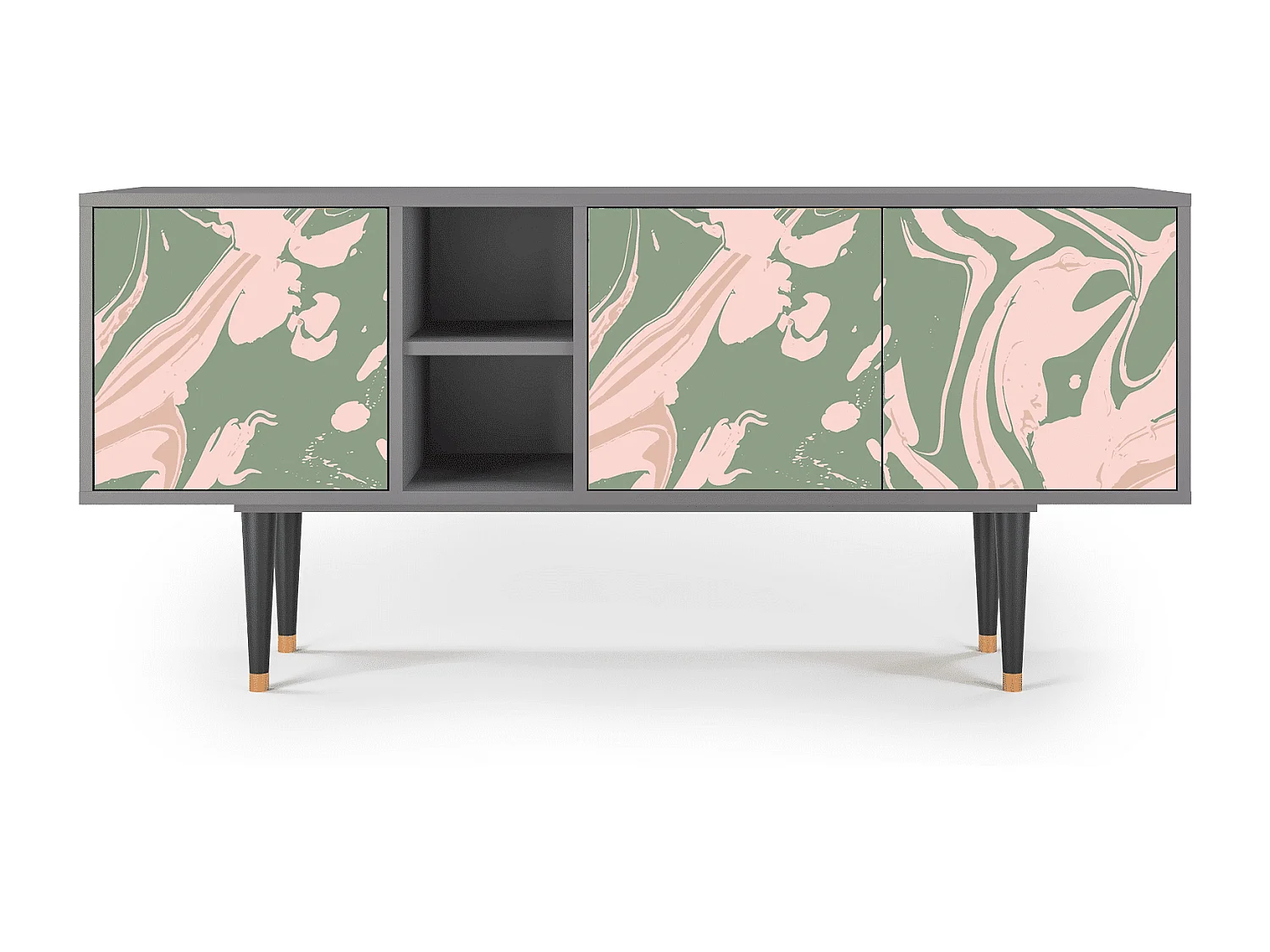 TV-Möbel - 150х69х41 cm - T5 - Aquarelle, Grau