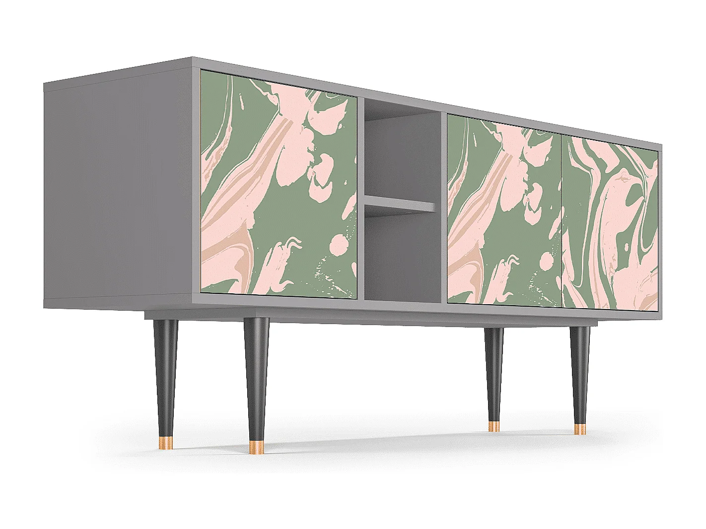 TV-Möbel - 150х69х41 cm - T5 - Aquarelle, Grau