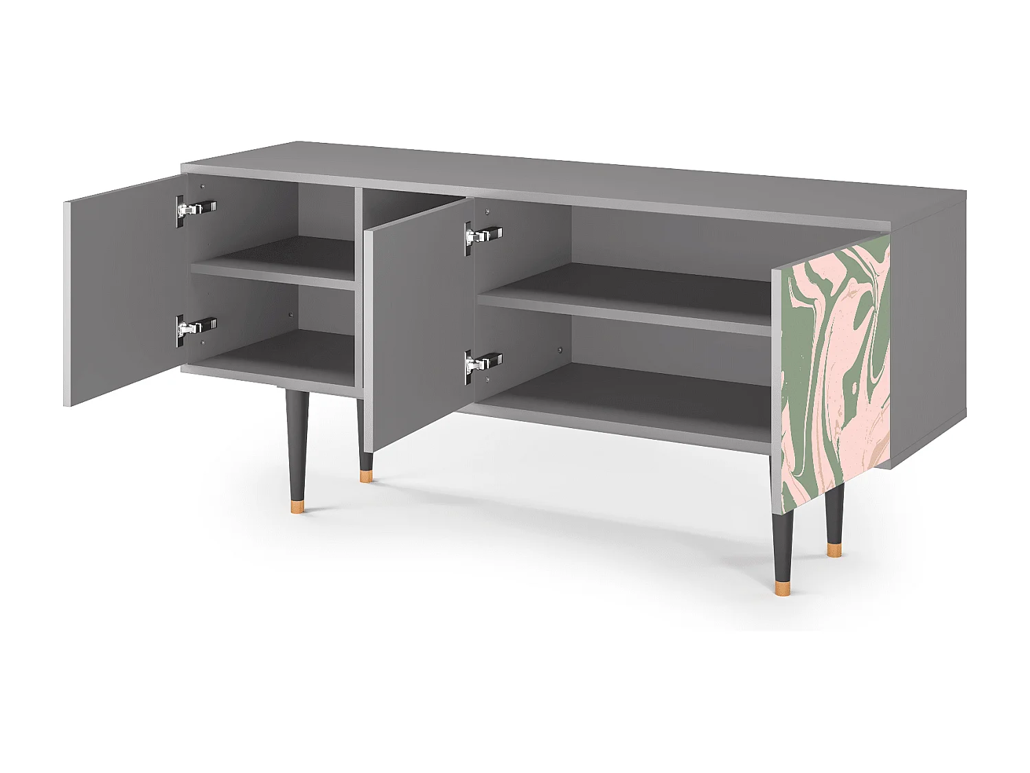 TV-Möbel - 150х69х41 cm - T5 - Aquarelle, Grau