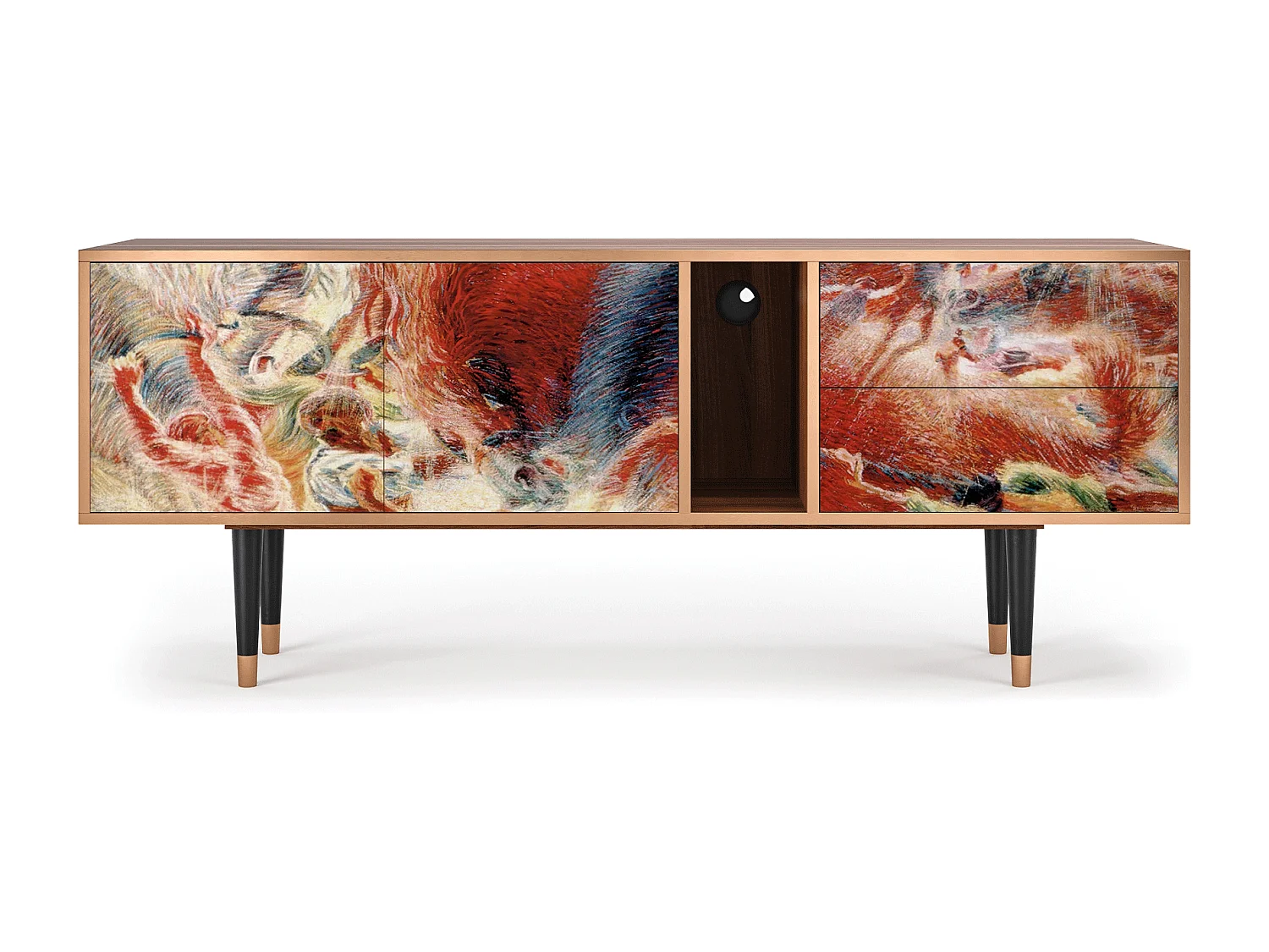 Meuble TV - 170х69х48 cm - T1 - The City Rises, Noyer