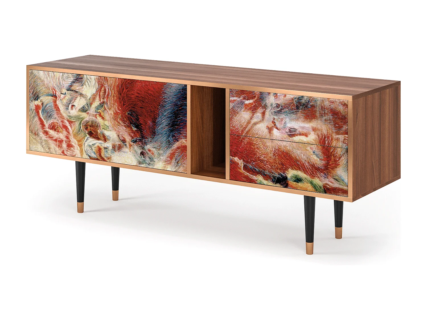 Meuble TV - 170х69х48 cm - T1 - The City Rises, Noyer