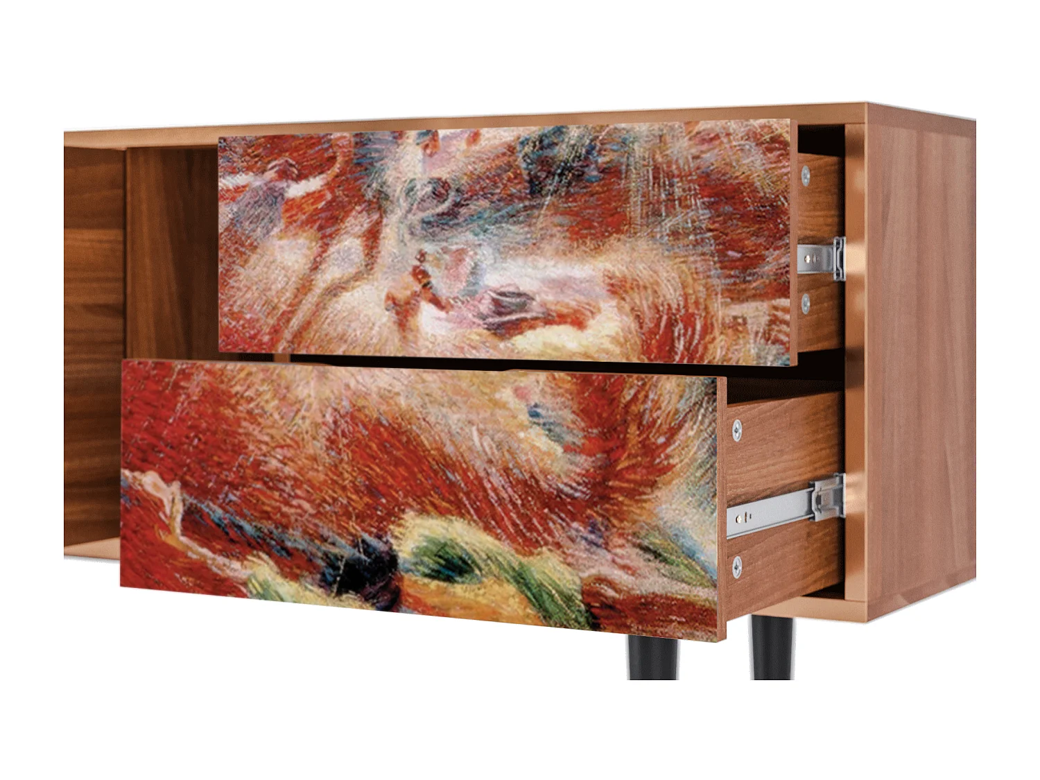 Meuble TV - 170х69х48 cm - T1 - The City Rises, Noyer