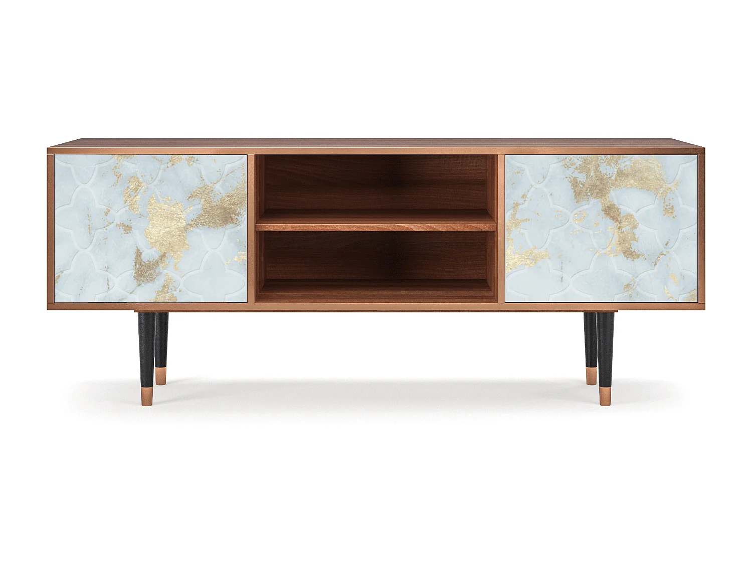 Szafka RTV - 170х69х48 cm - T2 - Golden Waves, Orzech