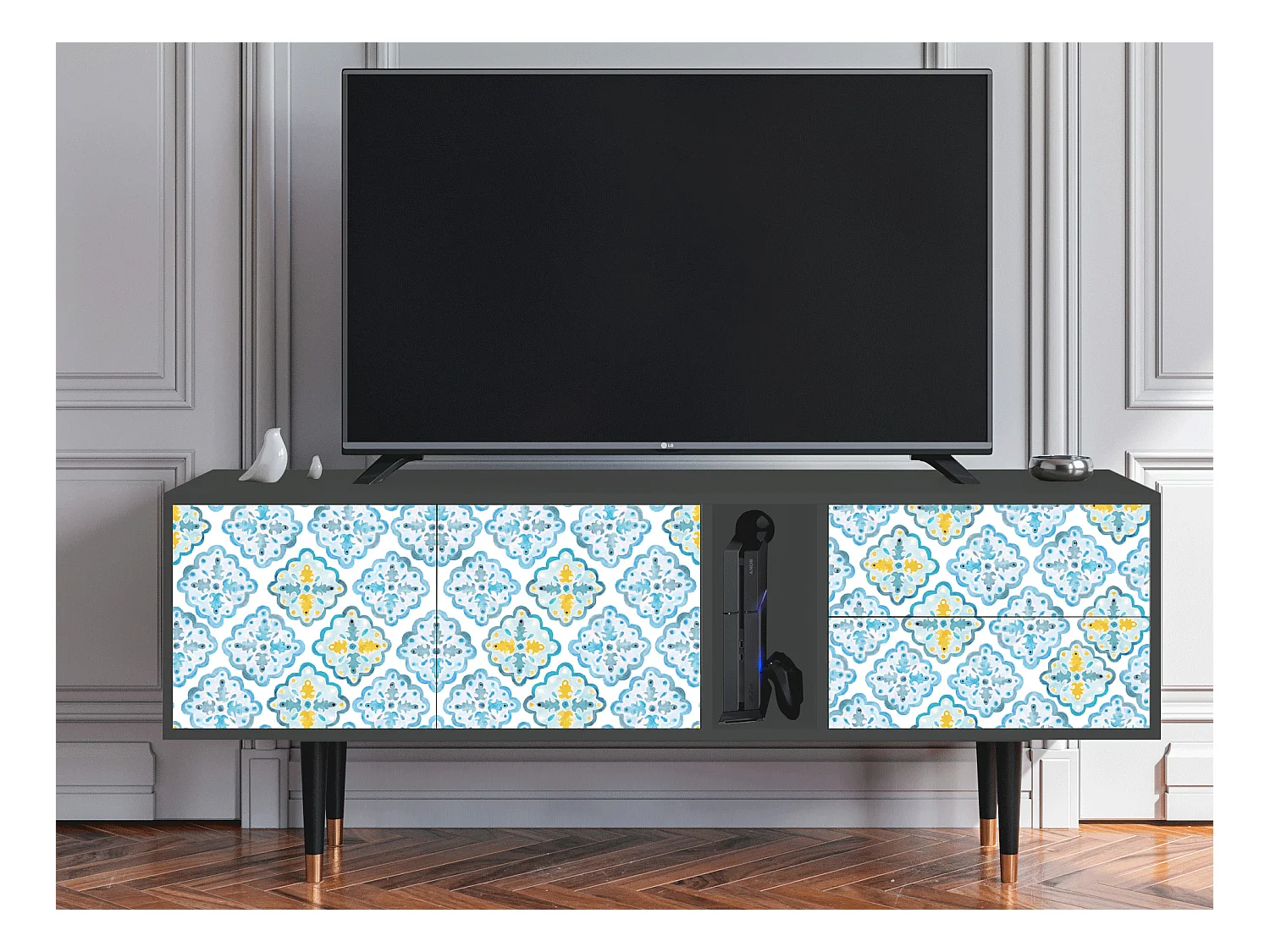 Meuble TV - 170х69х48 cm - T1 - Portugese tiles, Anthracite
