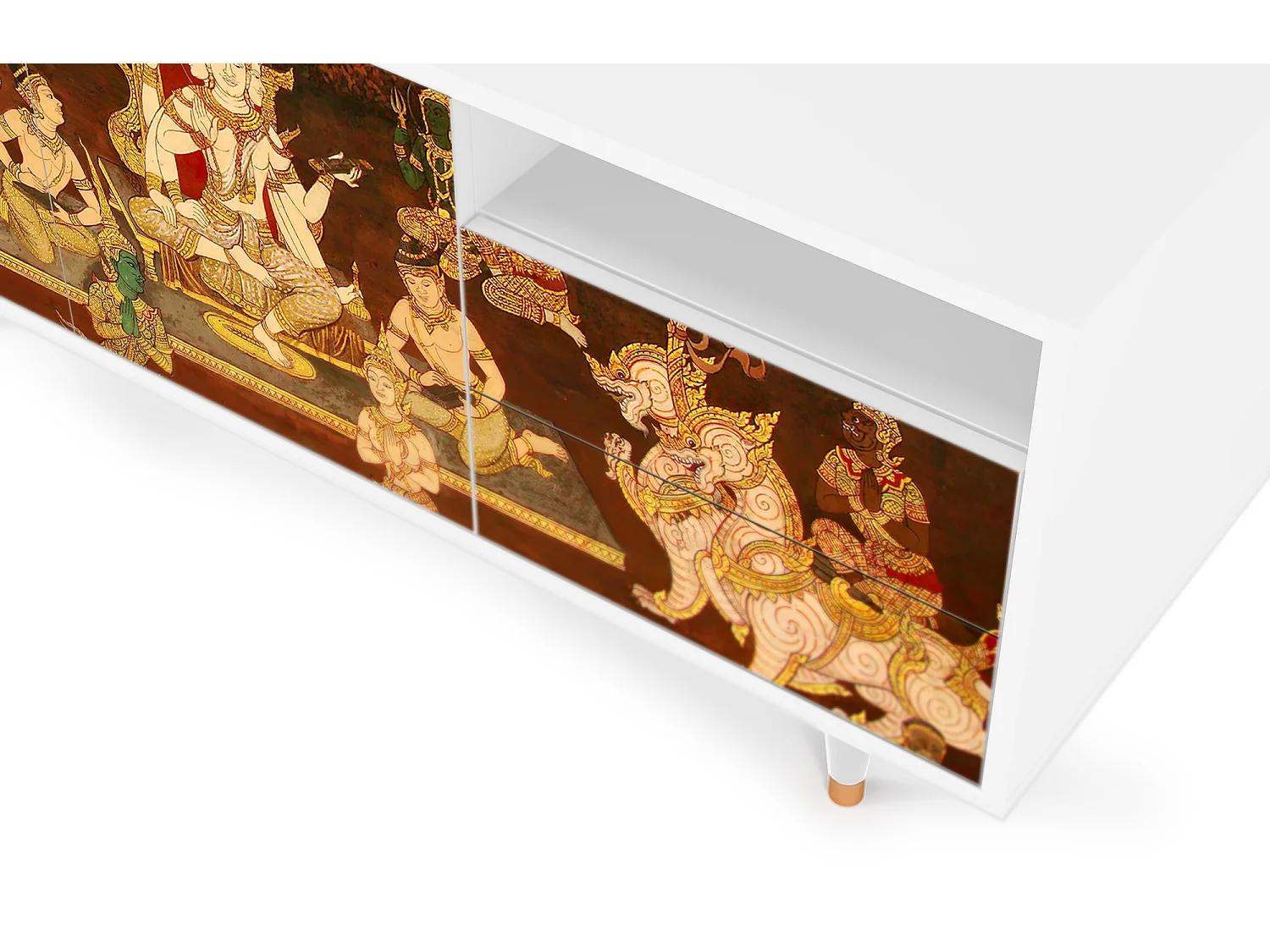 Meuble TV - 125х56х41 cm - T7 - Malyavan, Blanc