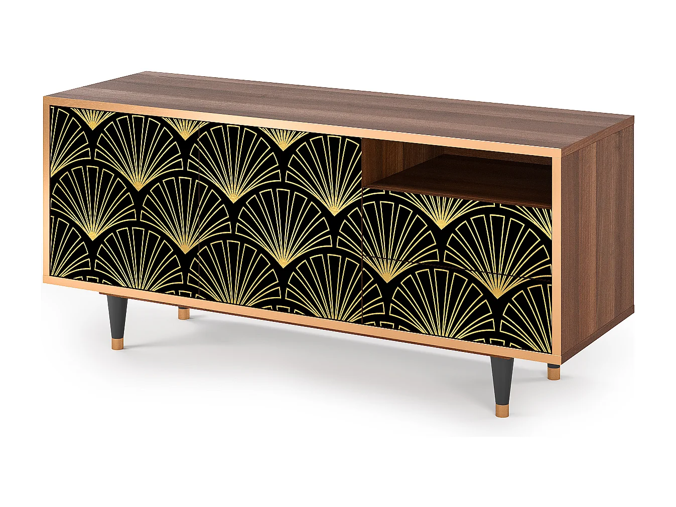 Mobile TV - 125х56х41 cm - T7 - Bird of Juno, Noce