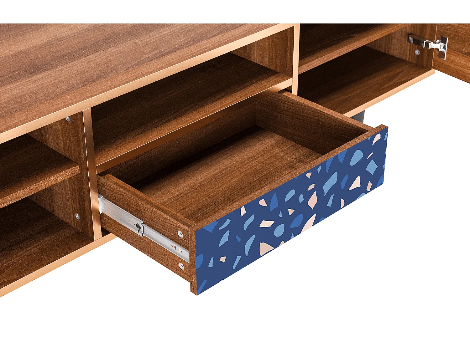 TV-Möbel - 170х59х41 cm - T6 - Soap Whirpool, Walnuss