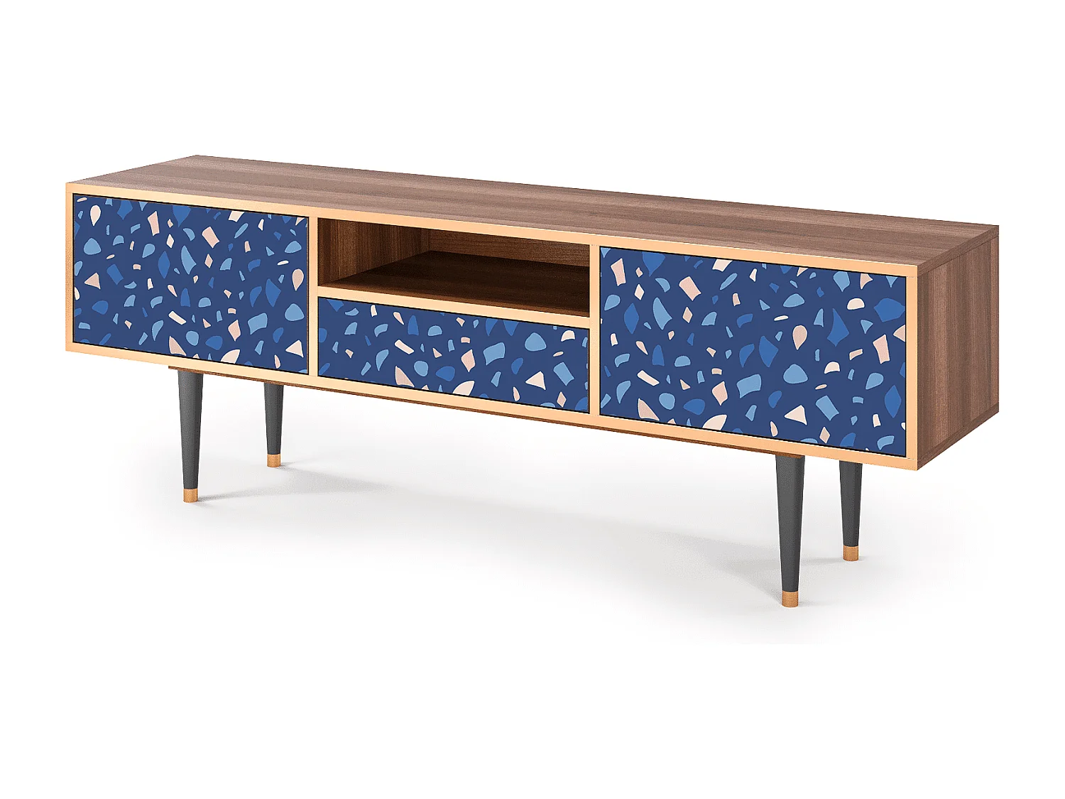 Meuble TV - 170х59х41 cm - T6 - Soap Whirpool, Noyer