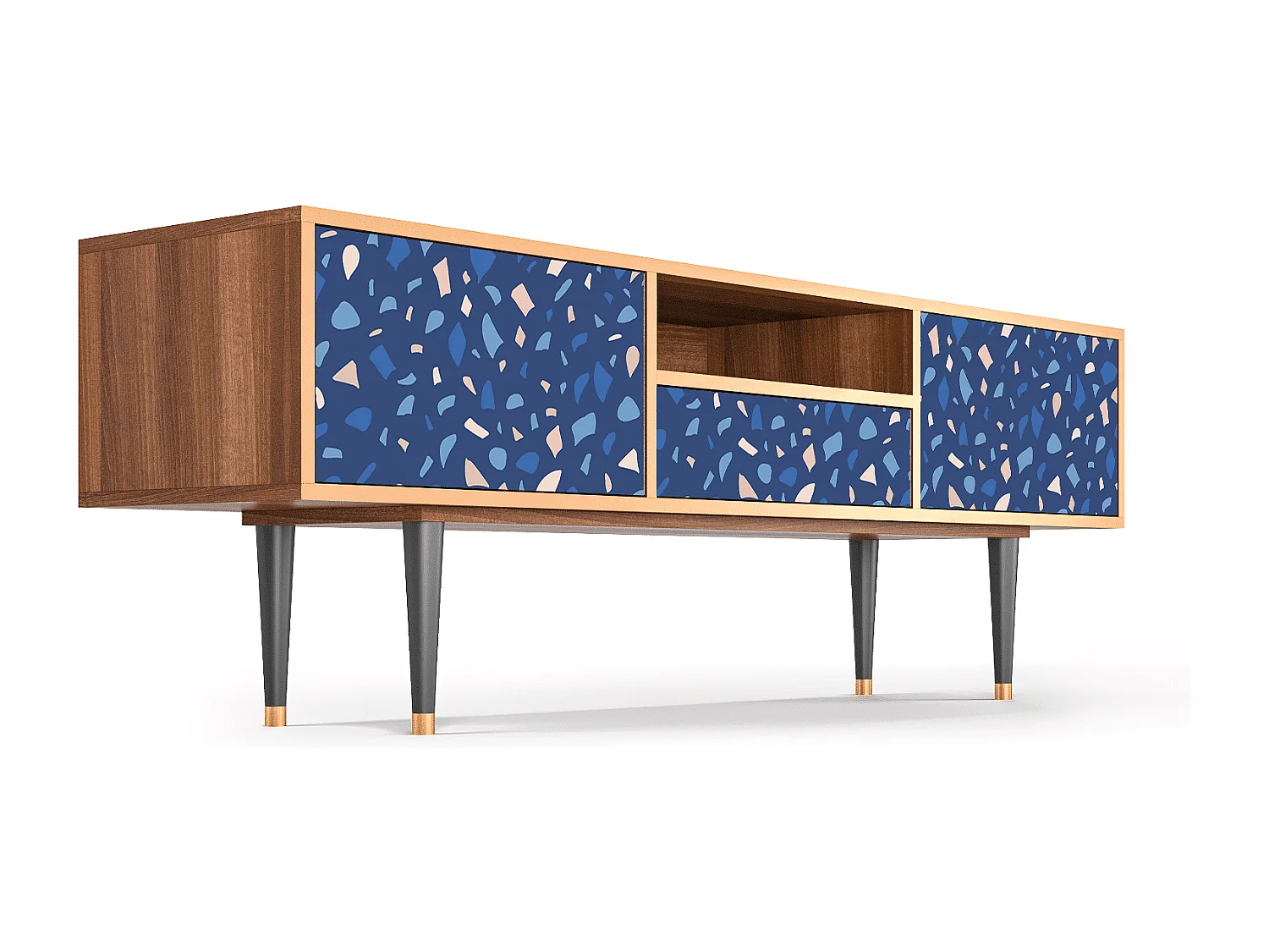 Meuble TV - 170х59х41 cm - T6 - Soap Whirpool, Noyer