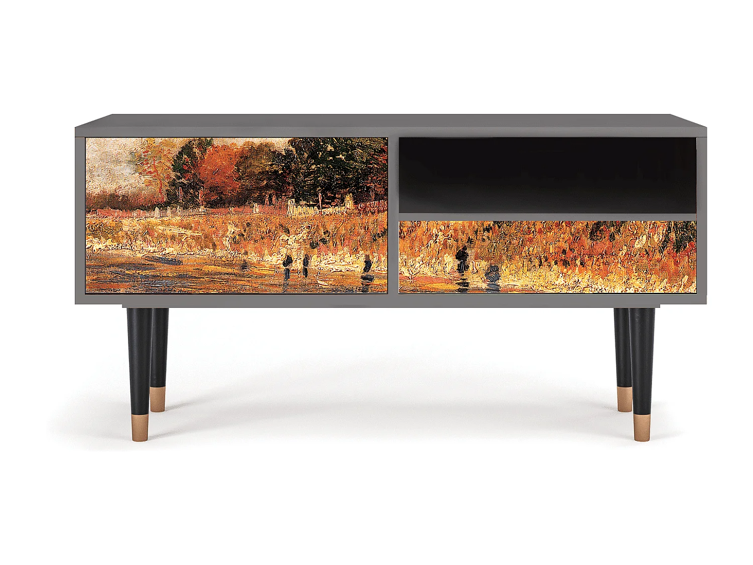 Meuble TV - 115х59х48 cm - T3 - The Banks, Sable