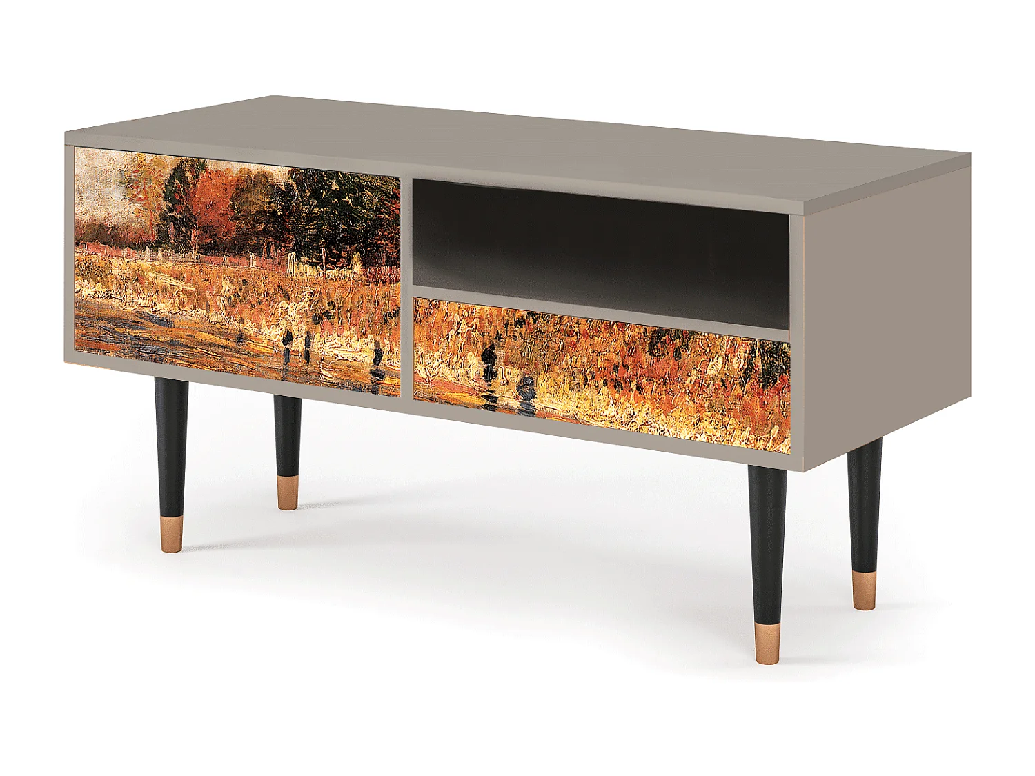 Meuble TV - 115х59х48 cm - T3 - The Banks, Sable