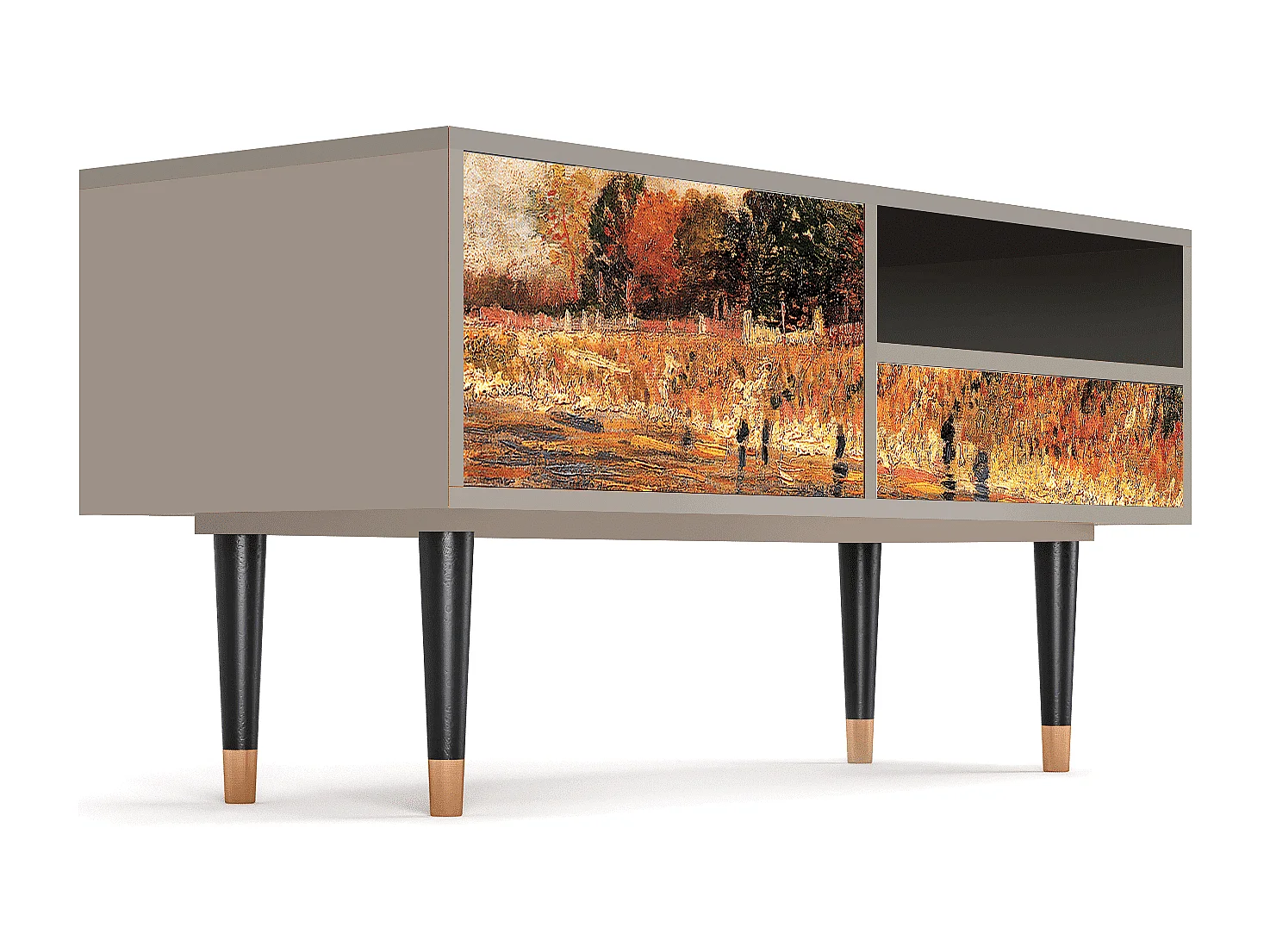 Meuble TV - 115х59х48 cm - T3 - The Banks, Sable