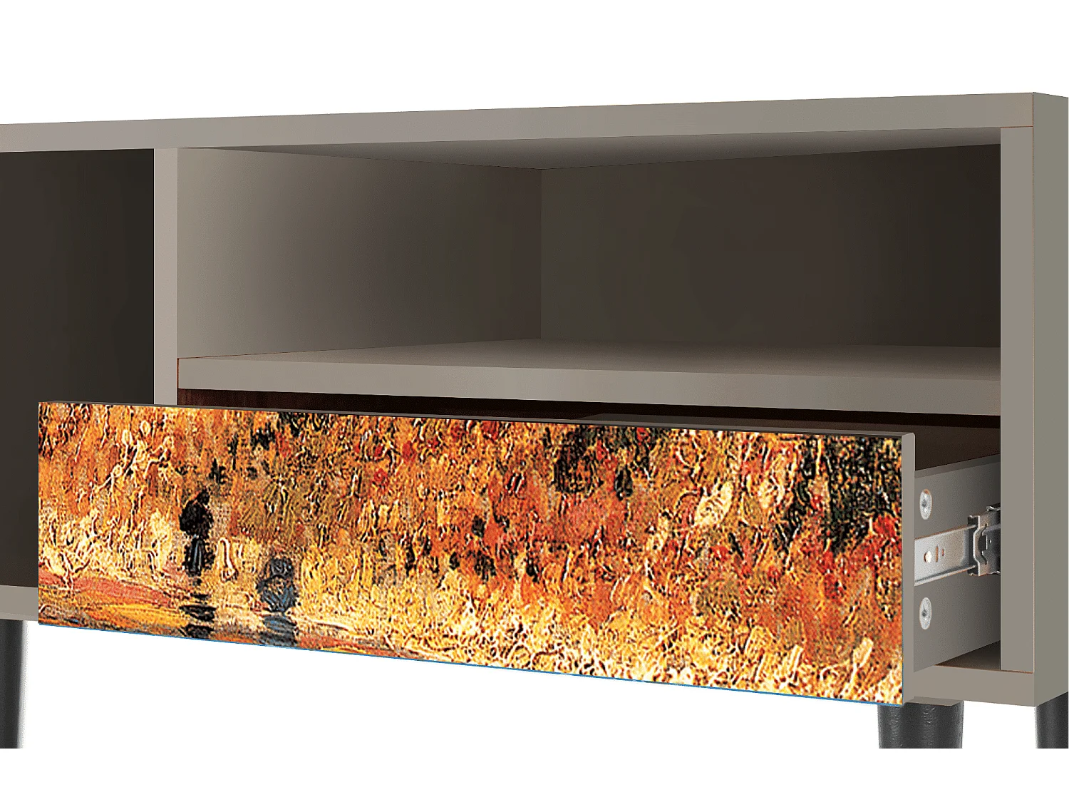 Meuble TV - 115х59х48 cm - T3 - The Banks, Sable